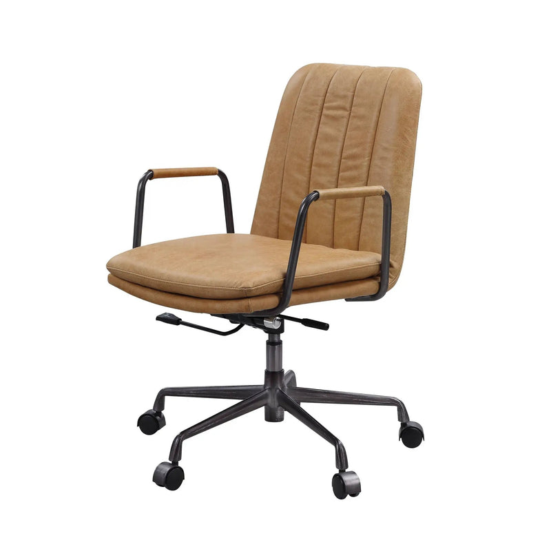 Eclarn - Top Grain Leather Office Chair - Brown by Unique Piece Furniture