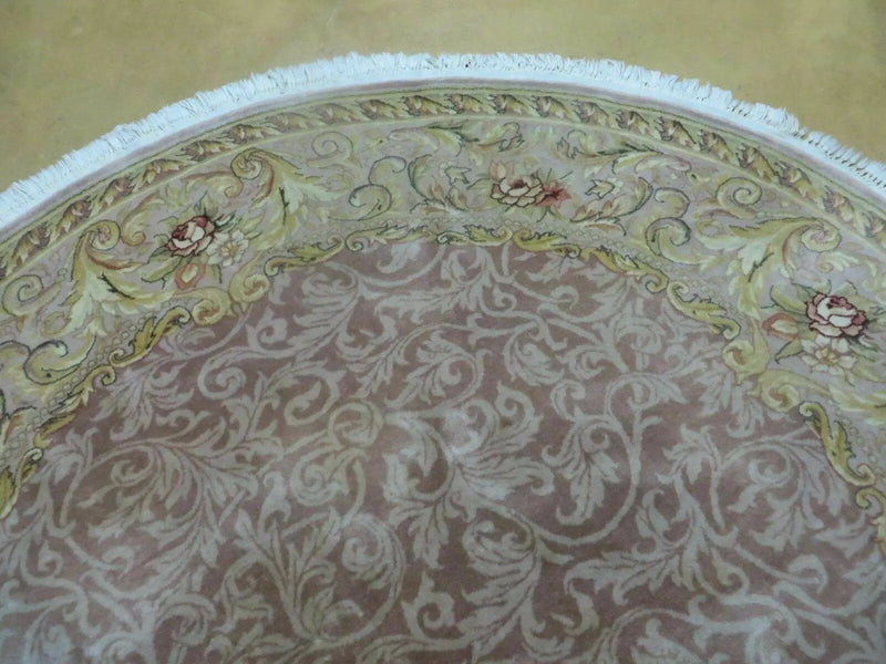 6' X 6' Round Handmade Fine Chinese Floral Oriental Silk Wool Rug Carpet Nice by Jewel Rugs