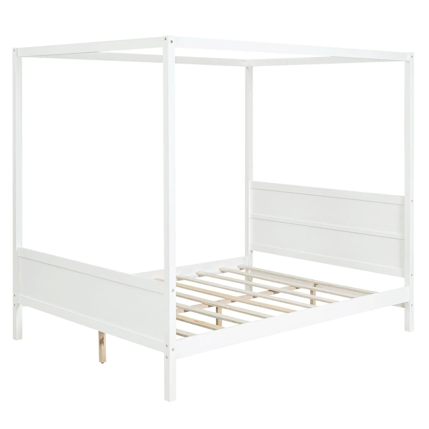 Canopy Platform Bed With Headboard And Footboard, Slat Support Leg by HouseOfZazla