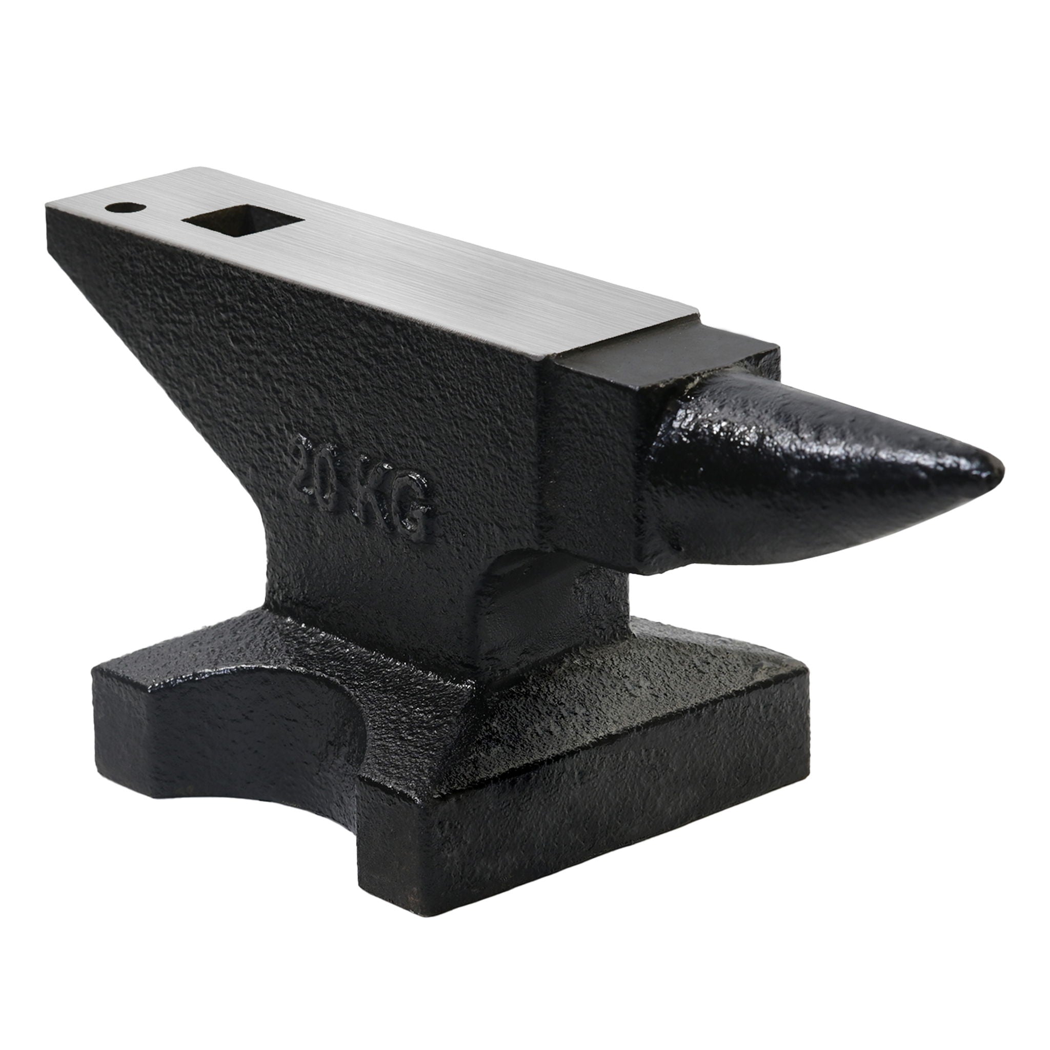 44 Lbs High Hardness Rugged Round Horn Anvil Blacksmith - Black by HouseOfZazla