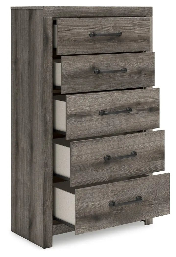 Graystorm - Five Drawer Chest - Brown Gray by Unique Piece Furniture