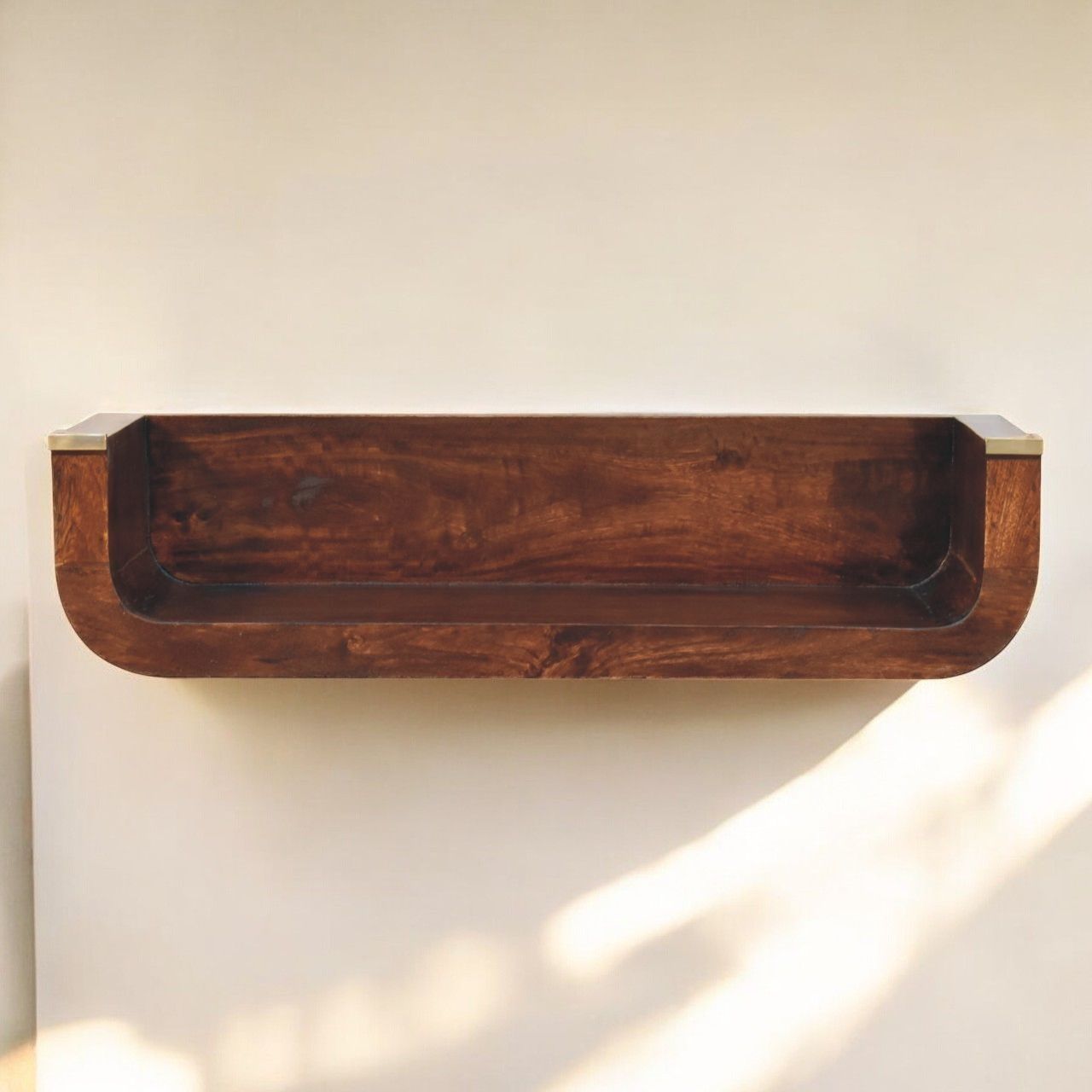 Indira - Floating Console Table - Walnut by HouseOfZazla