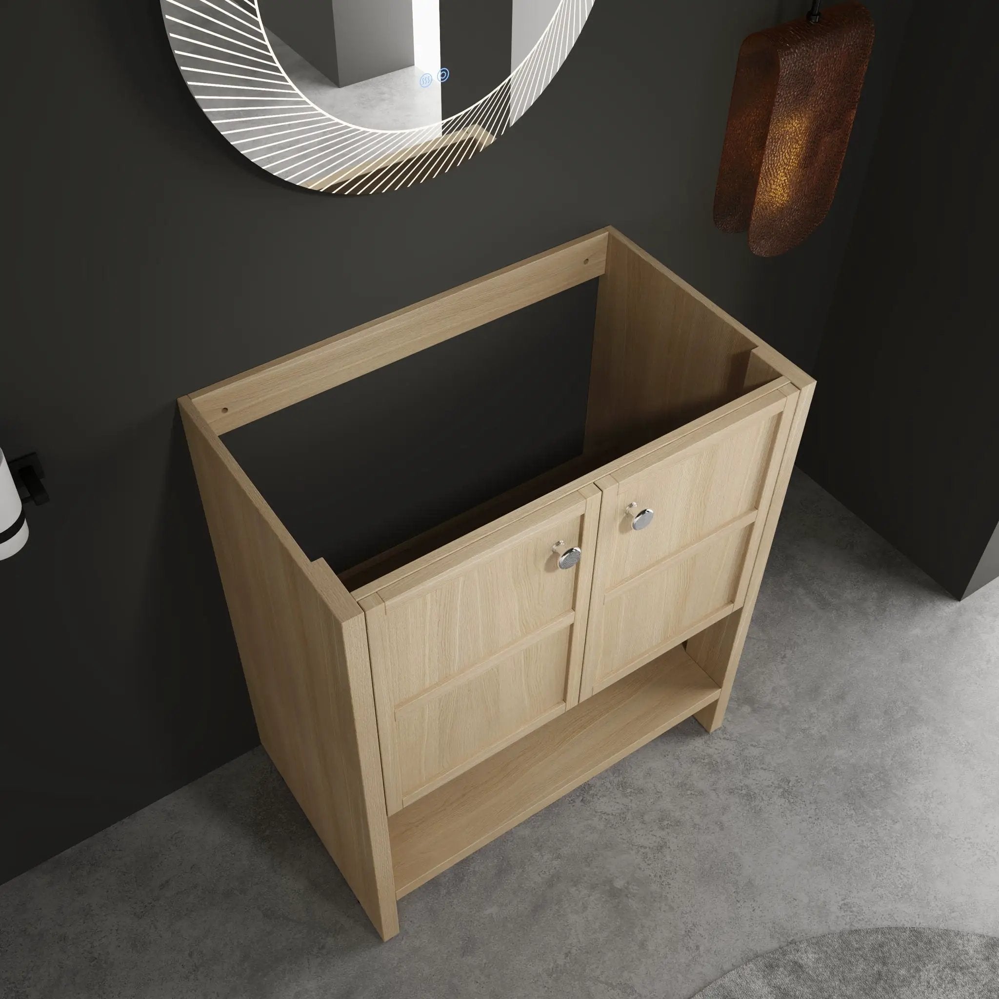 Modern Freestanding Bathroom Vanity With 2 Soft Closing Doors by Unique Piece Furniture