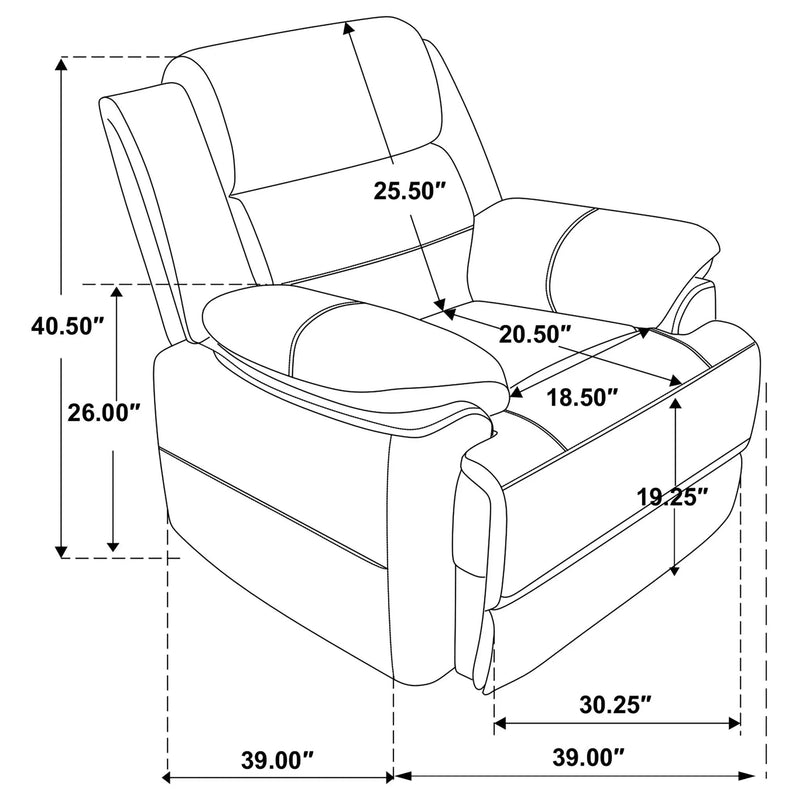 Worthington - Padded Arm Accent Chair - Dark Brown