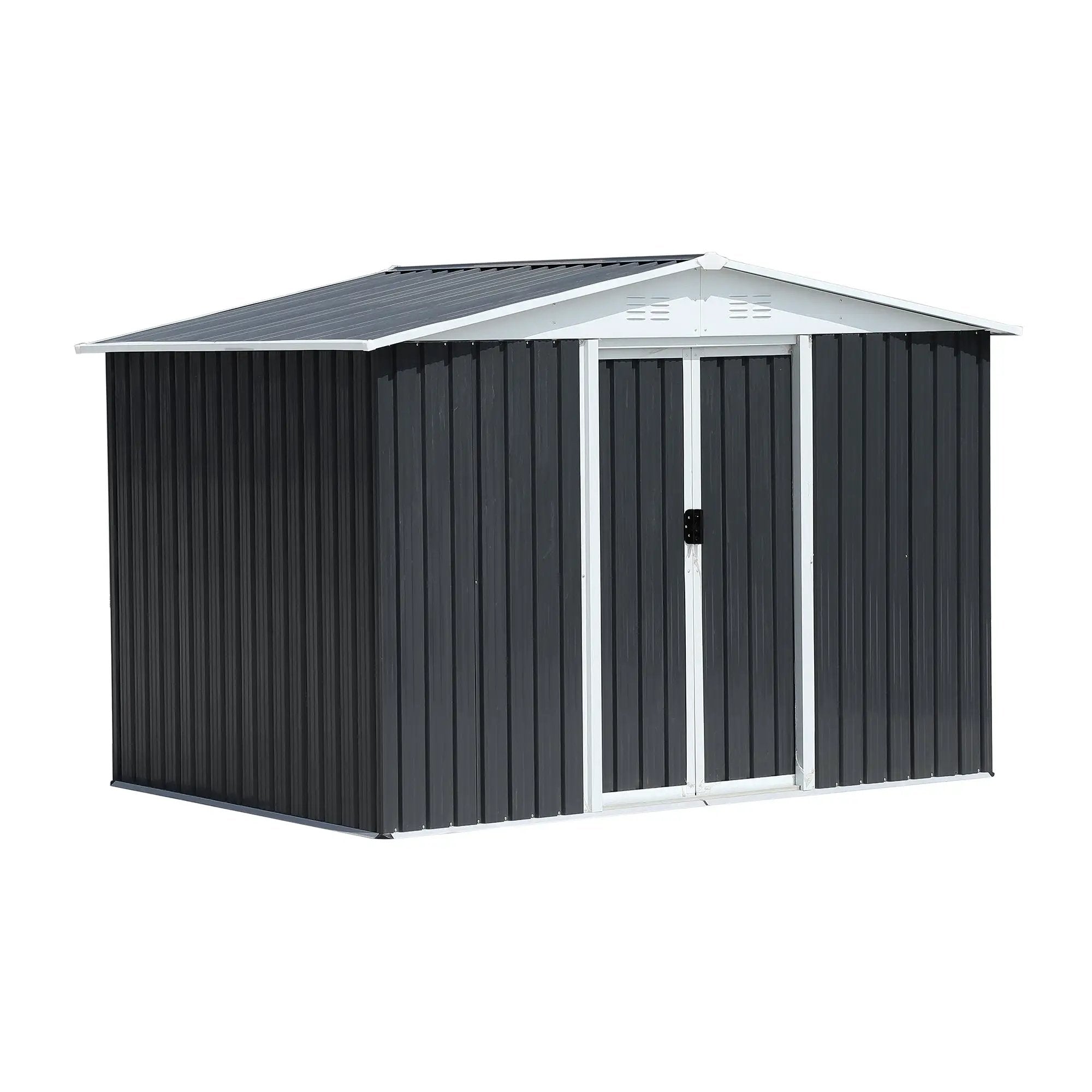 8x6 Feet Apex Roof Dark Storage Shed by HouseOfZazla