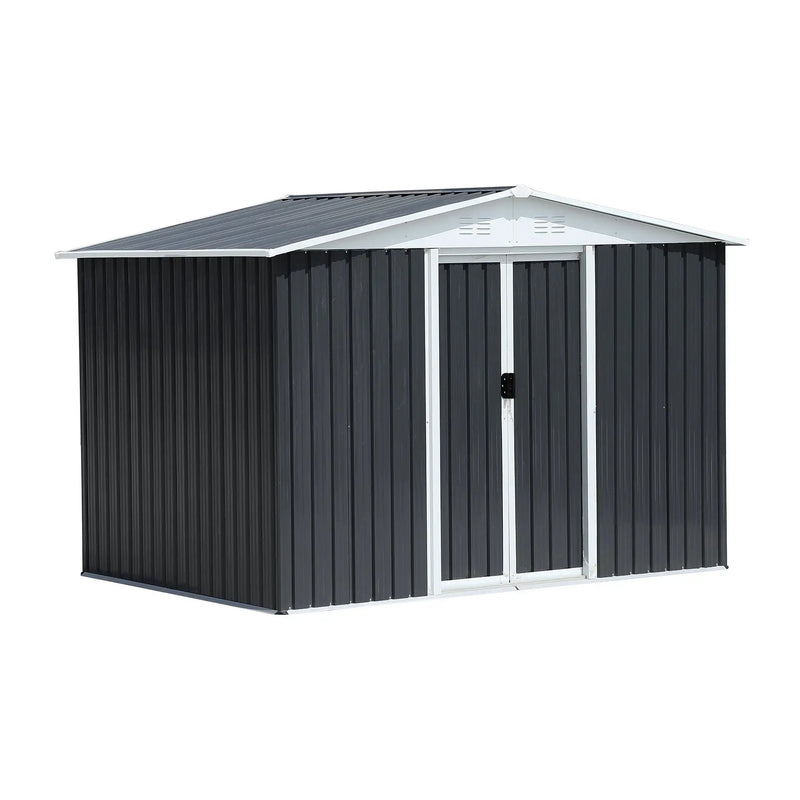 8x6 Feet Apex Roof Dark Storage Shed by HouseOfZazla
