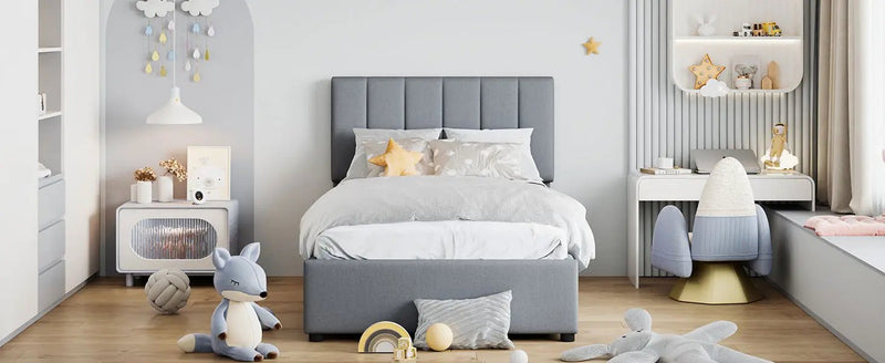 Upholstered Platform Bed With A Hydraulic Storage System by HouseOfZazla