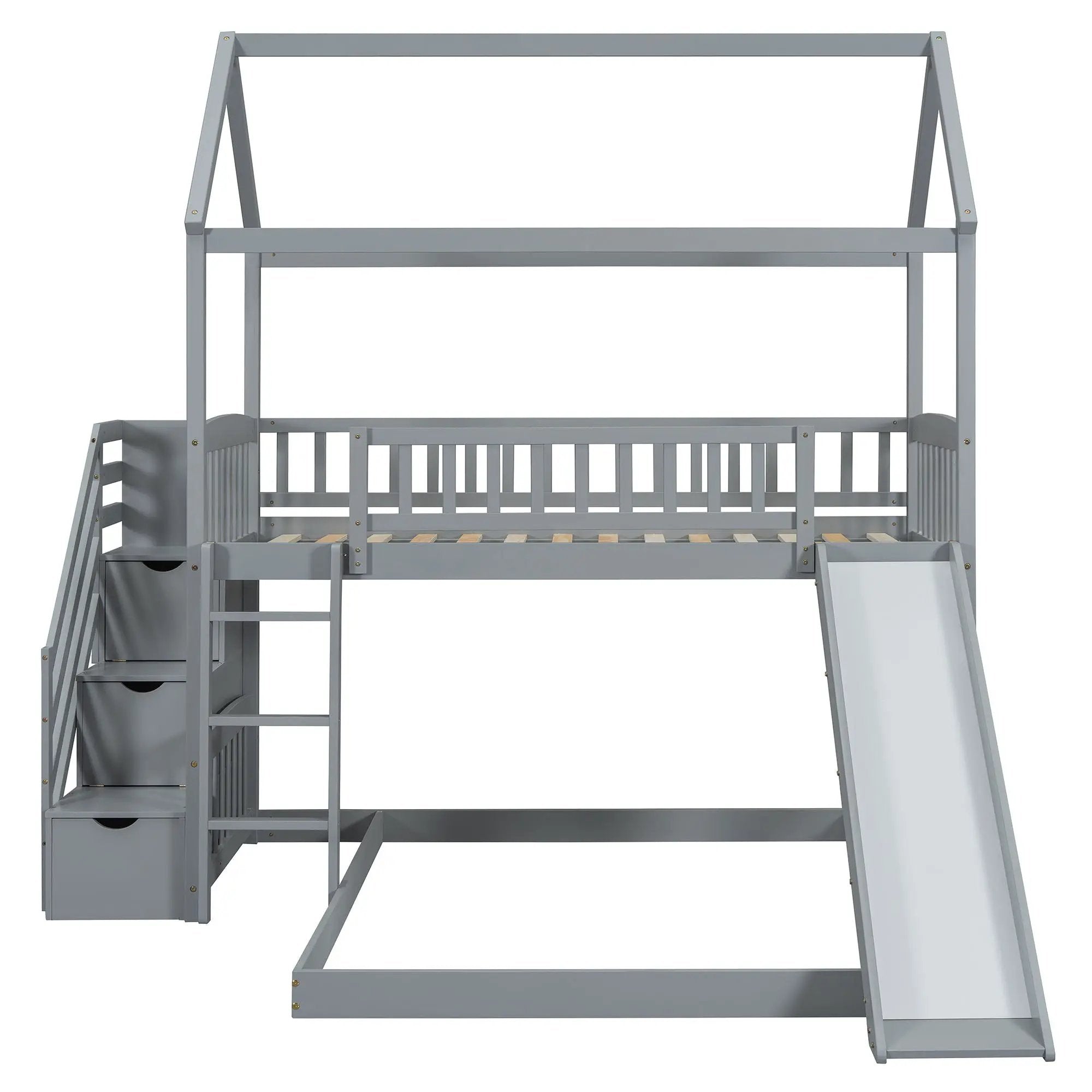 House Bunk Bed With Slide by HouseOfZazla