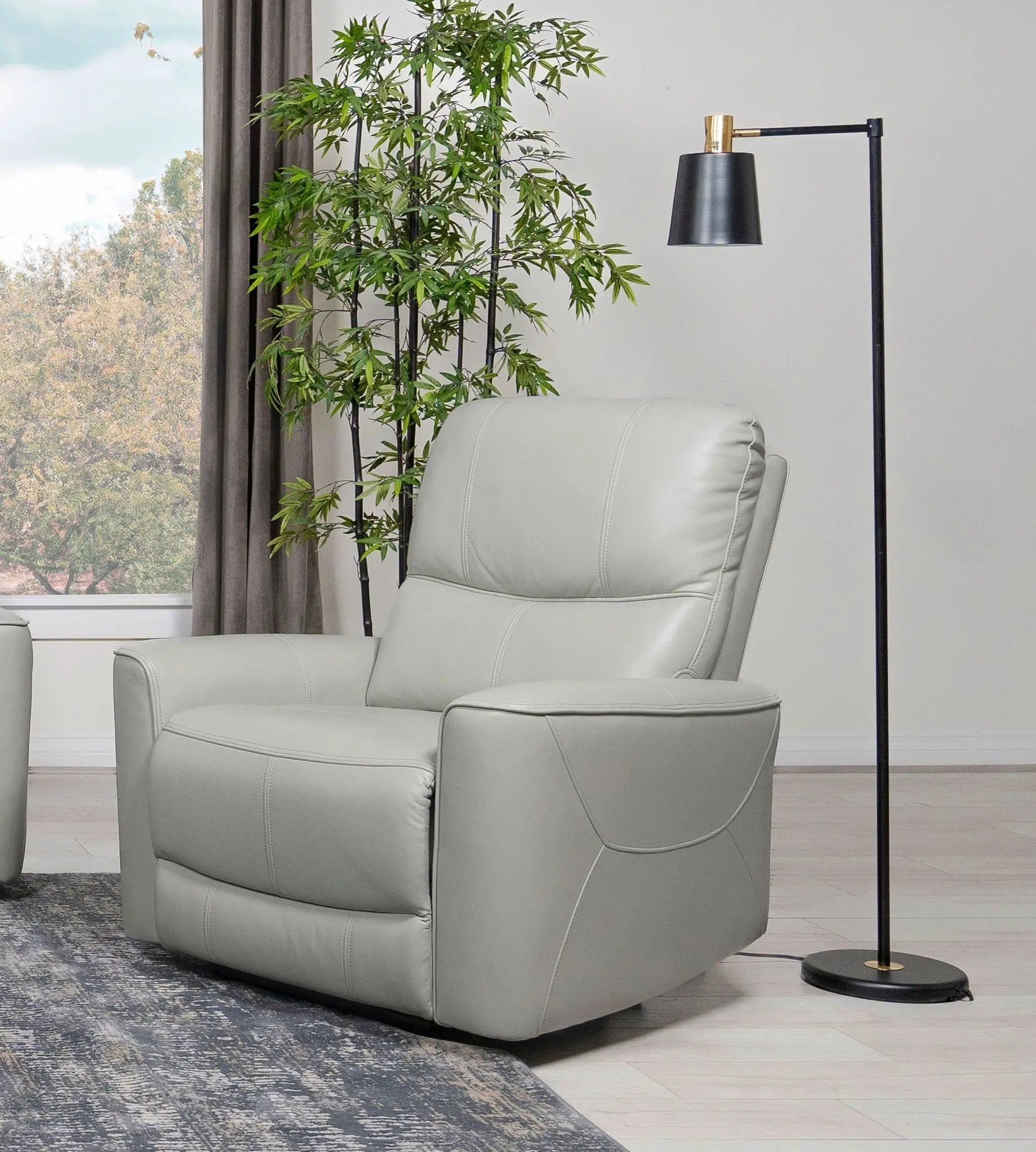 Greenfield Upholstered Power Recliner Chair Dove Grey by Unique Piece Furniture