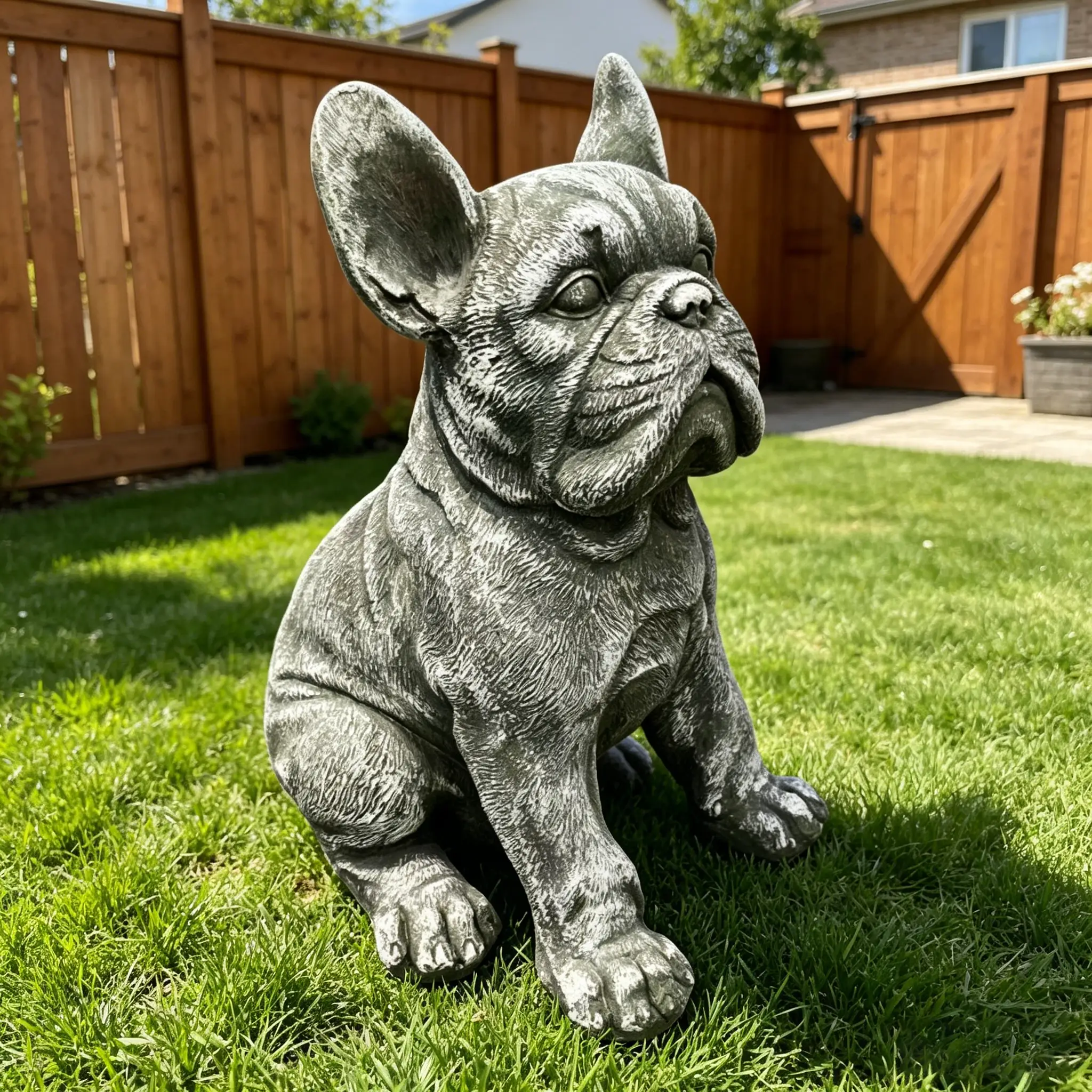 16" Outdoor Weatherproof French Bulldog Statue by HouseOfZazla