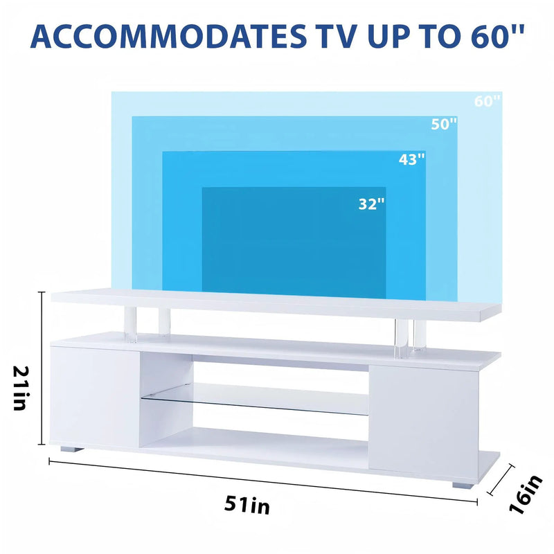 TV Stant With LED And Large Side Cabinet by Unique Piece Furniture