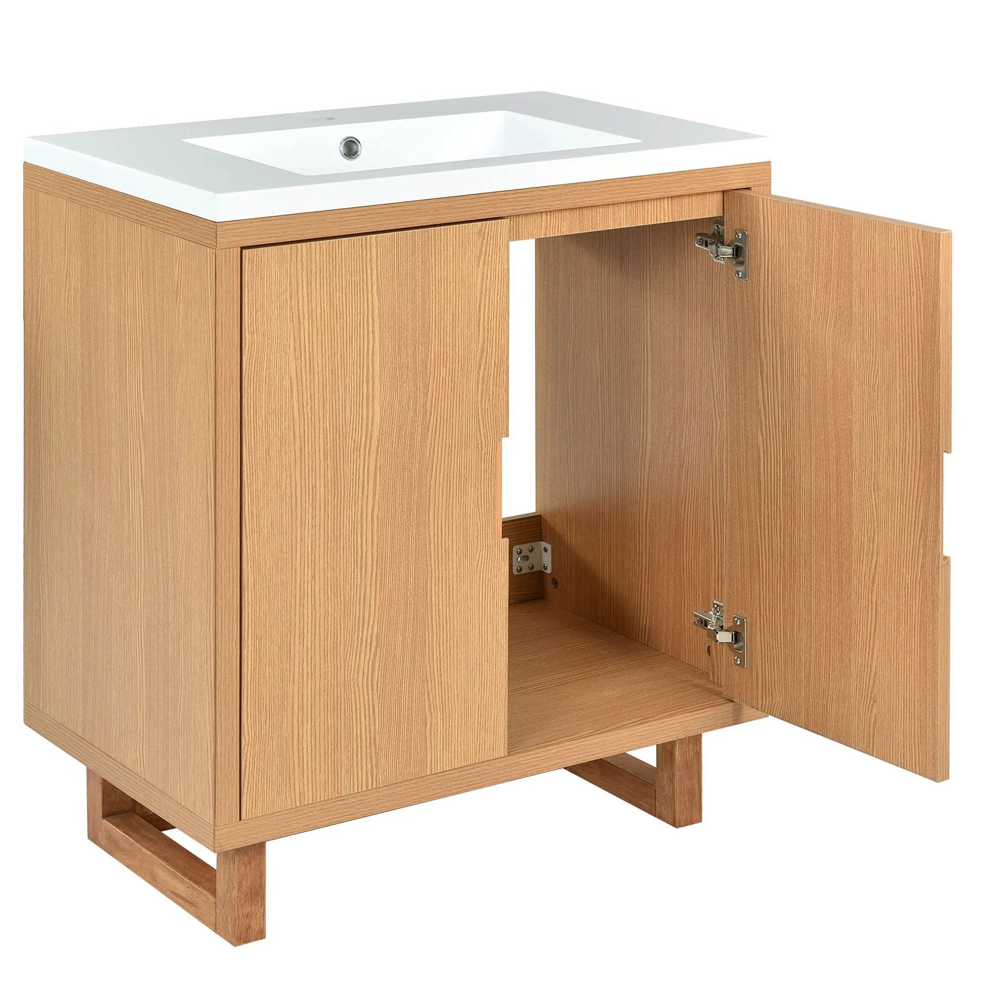 Bathroom Vanity Set With Sink, Combo Cabinet, Bathroom Storage Cabinet, Solid Wood Frame by HouseOfZazla