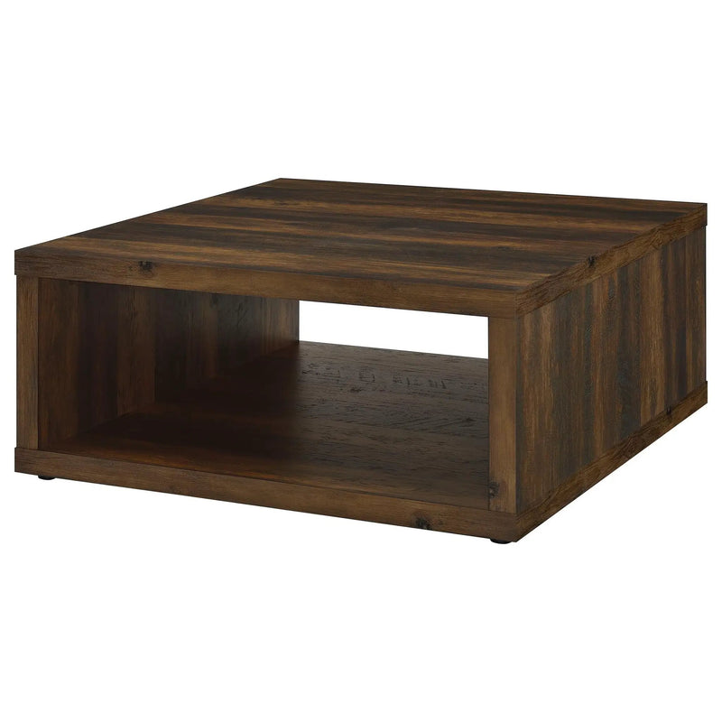Frisco Square Engineered Wood Coffee Table Dark Pine by Unique Piece Furniture