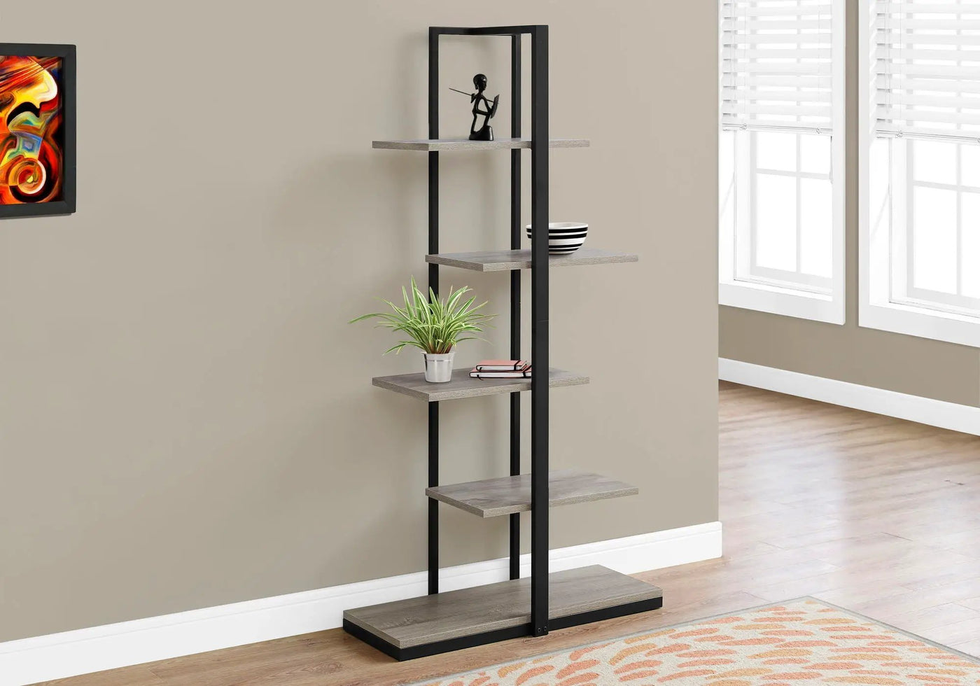 Bookshelf, Bookcase, Etagere, 5 Tier for Office, Contemporary & Modern by HouseOfZazla