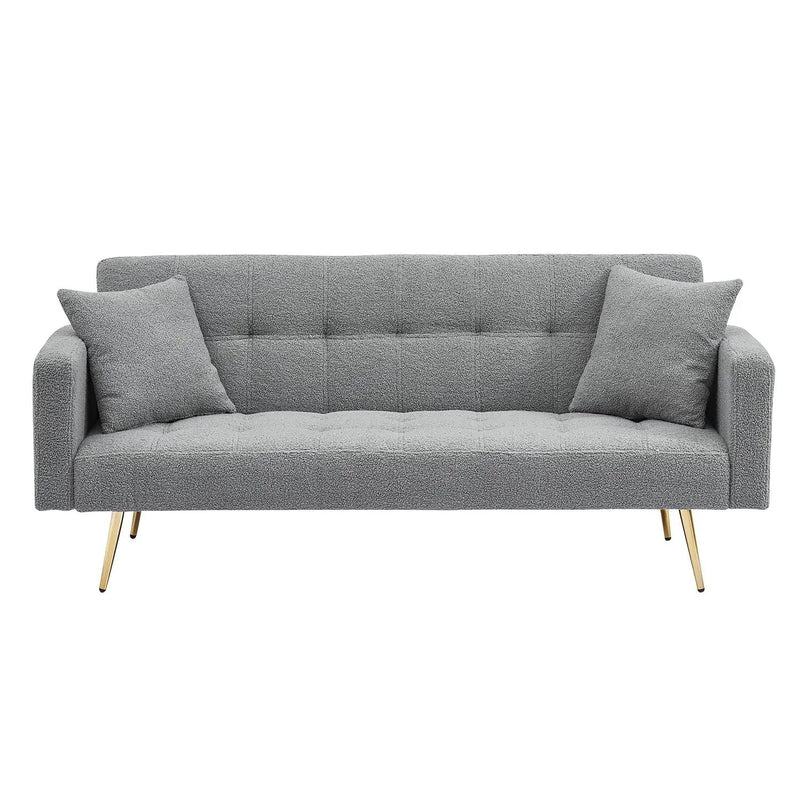 Teddy Fleece Sofa Bed With Luxurious Throw Pillows by HouseOfZazla
