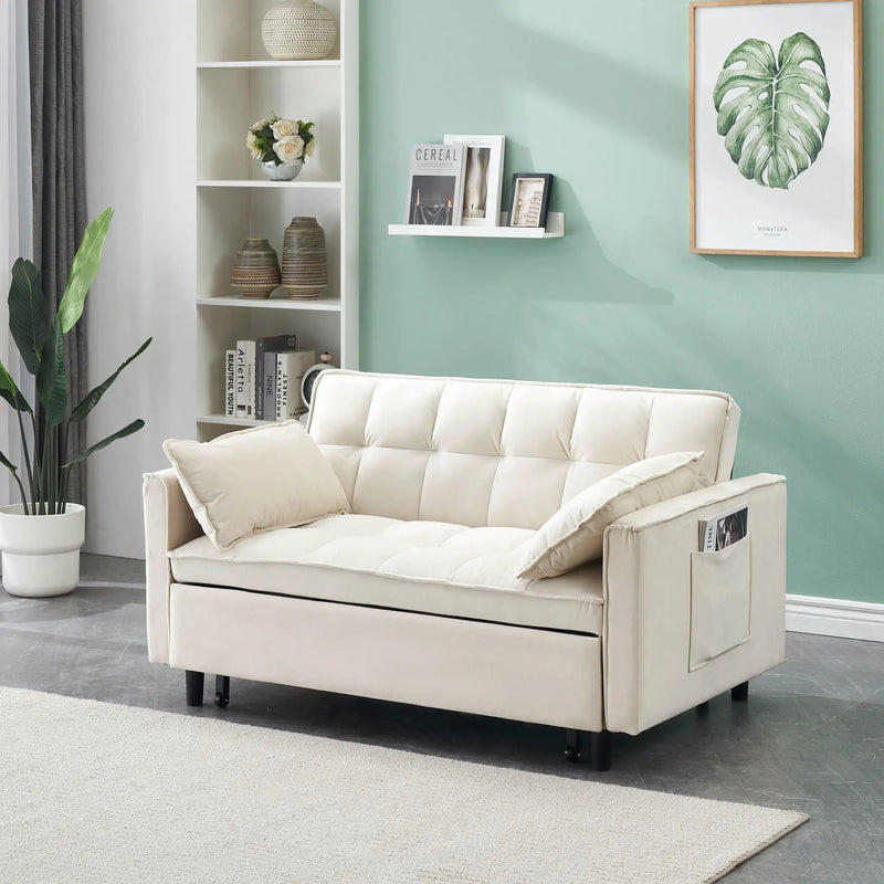 Sofa Bed With Pockets, 3 In 1 Convertible For Living Room by Unique Piece Furniture