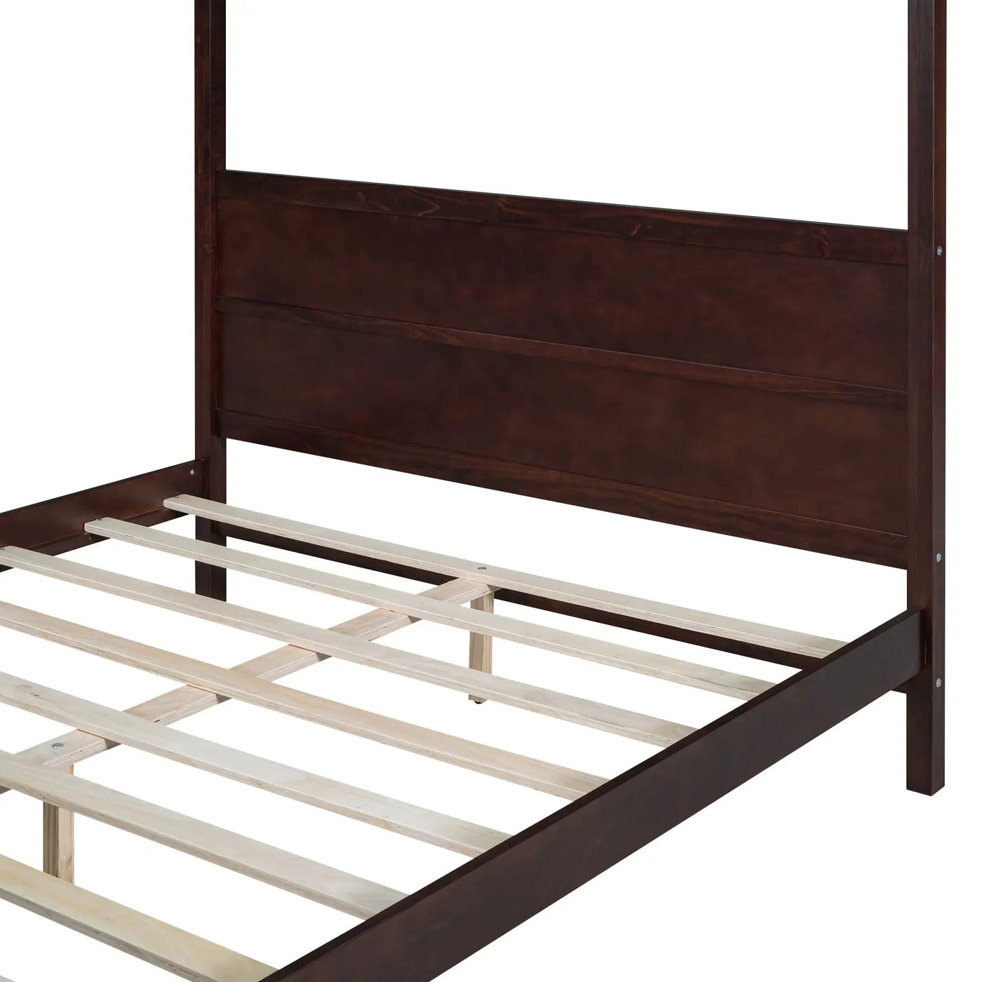 Canopy Platform Bed With Headboard And Footboard, Slat Support Leg by HouseOfZazla