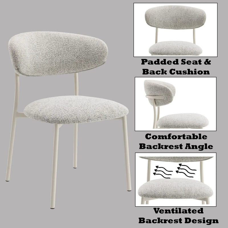 Kalam - Fabric Side Chair (Set of 2) - Light Gray by Unique Piece Furniture