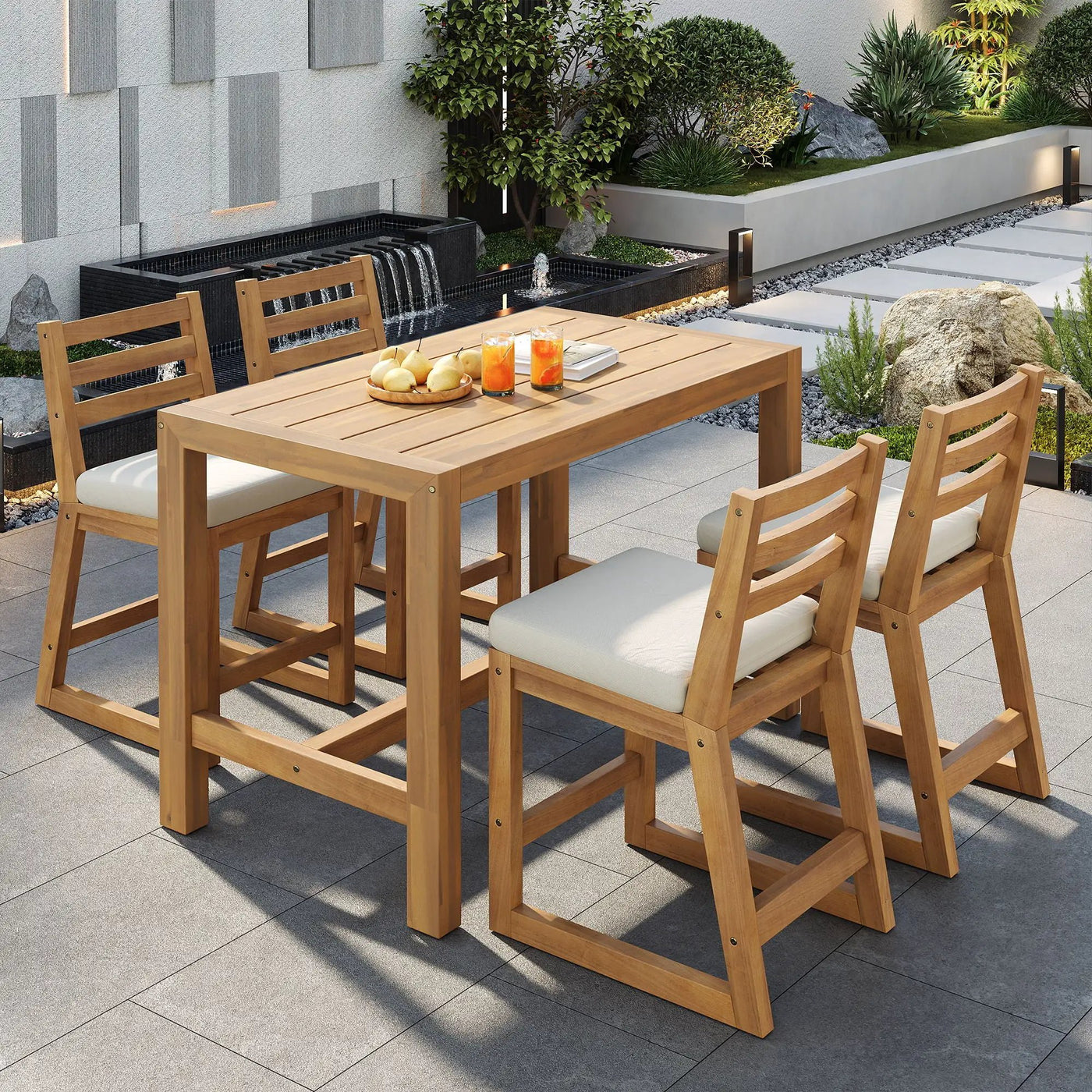 Patio Bar Set With Ergonomic Chairs by HouseOfZazla