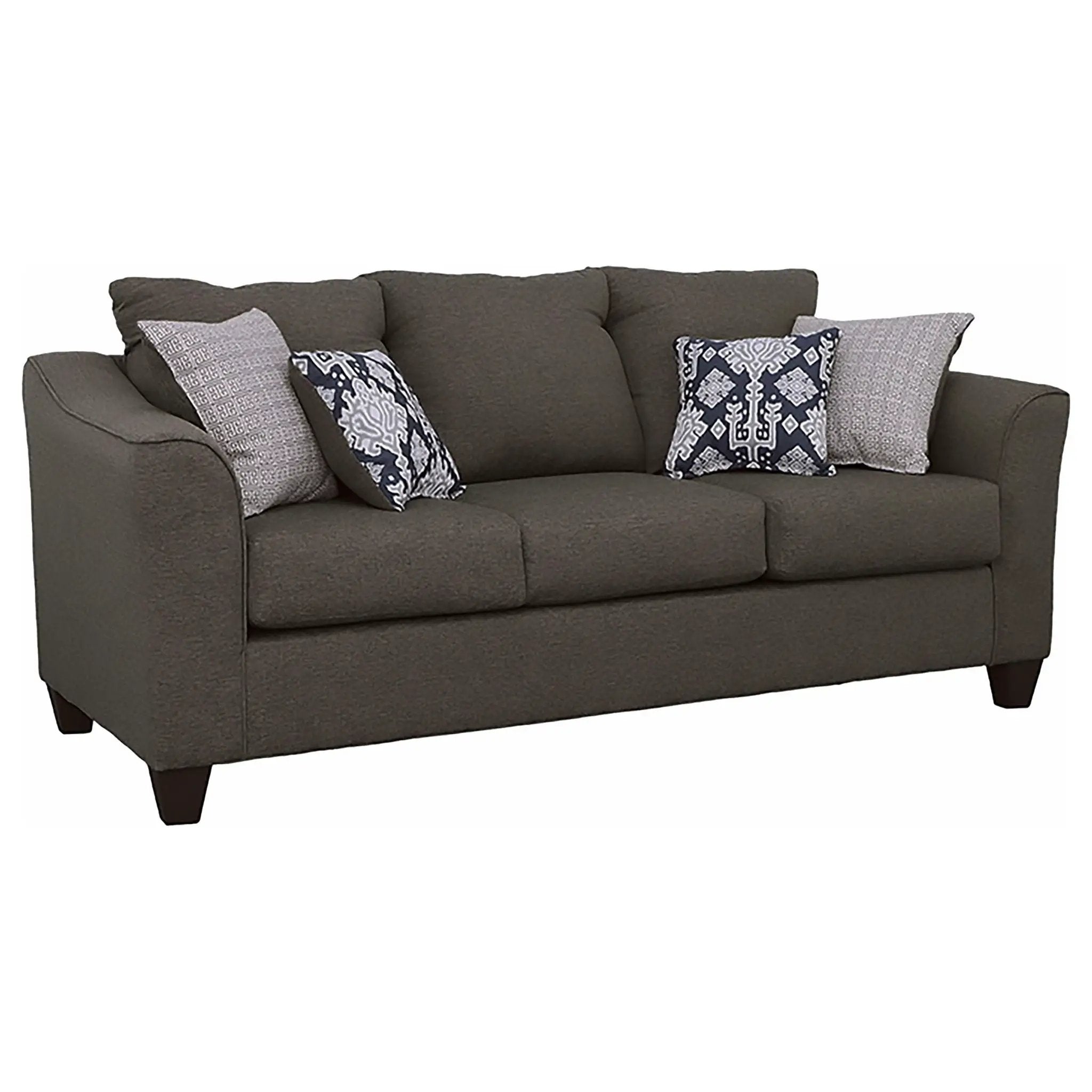 Salizar Upholstered Flared Arm Sofa Charcoal Grey by Unique Piece Furniture