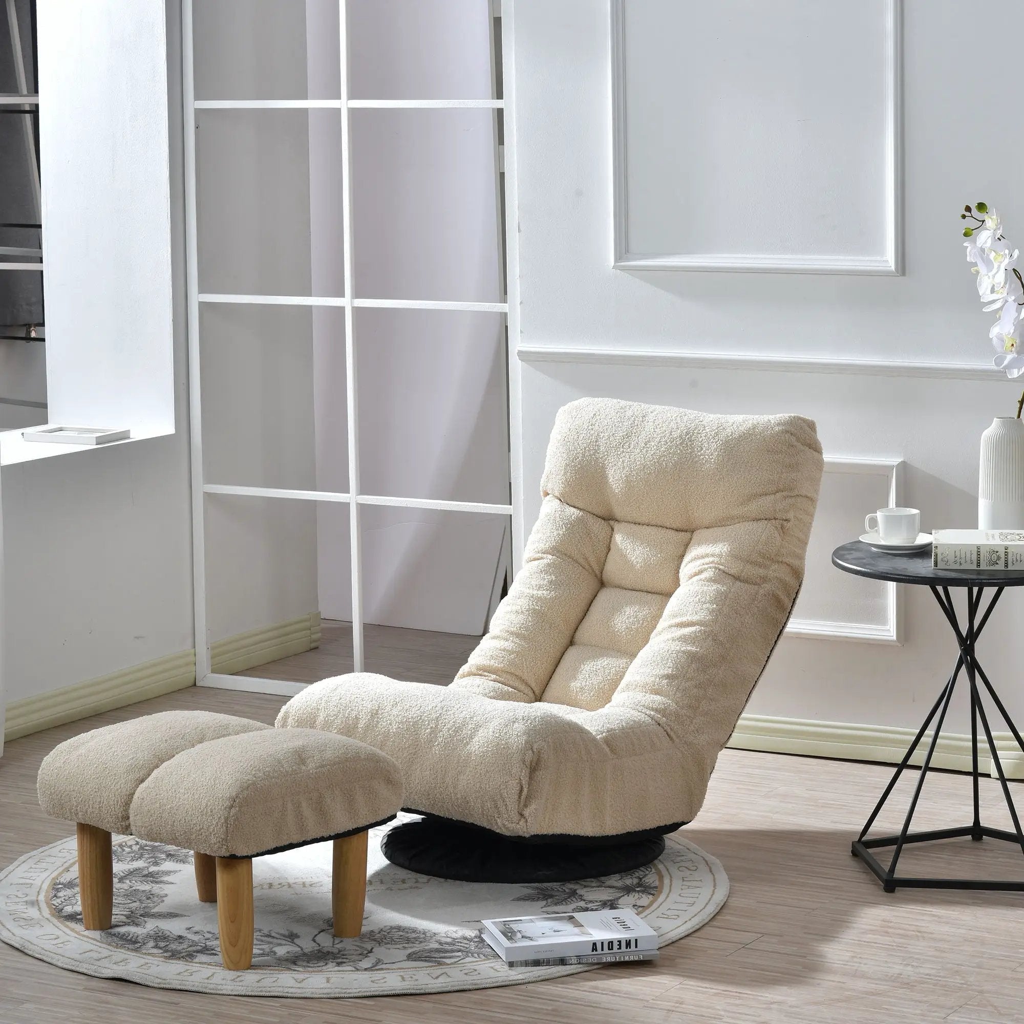 Adjustable Japanese Reclining Floor Chair Sofa With Metal Frame For Living Room by HouseOfZazla