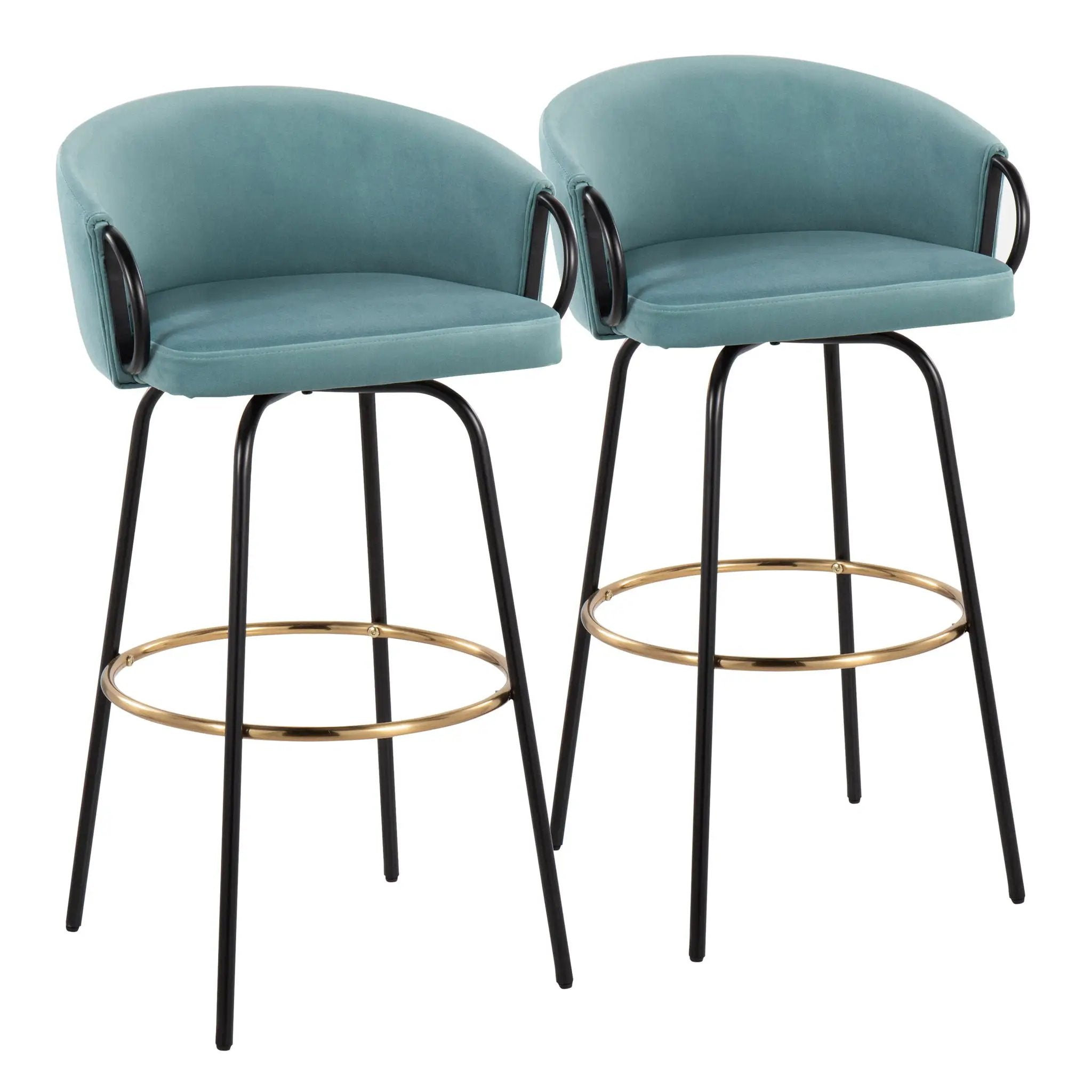Claire - Contemporary / Glam Barstool With Footrest (Set of 2) by Unique Piece Furniture