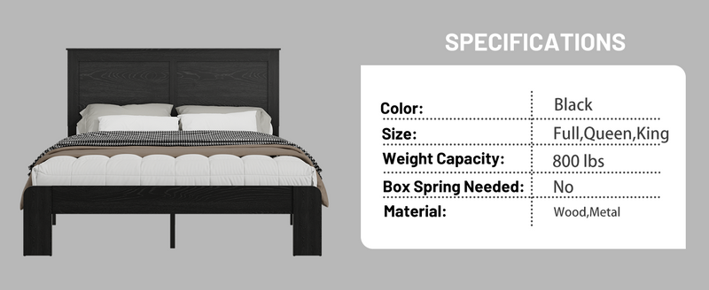 Full Size Wood Platform Bed Frame by HouseOfZazla