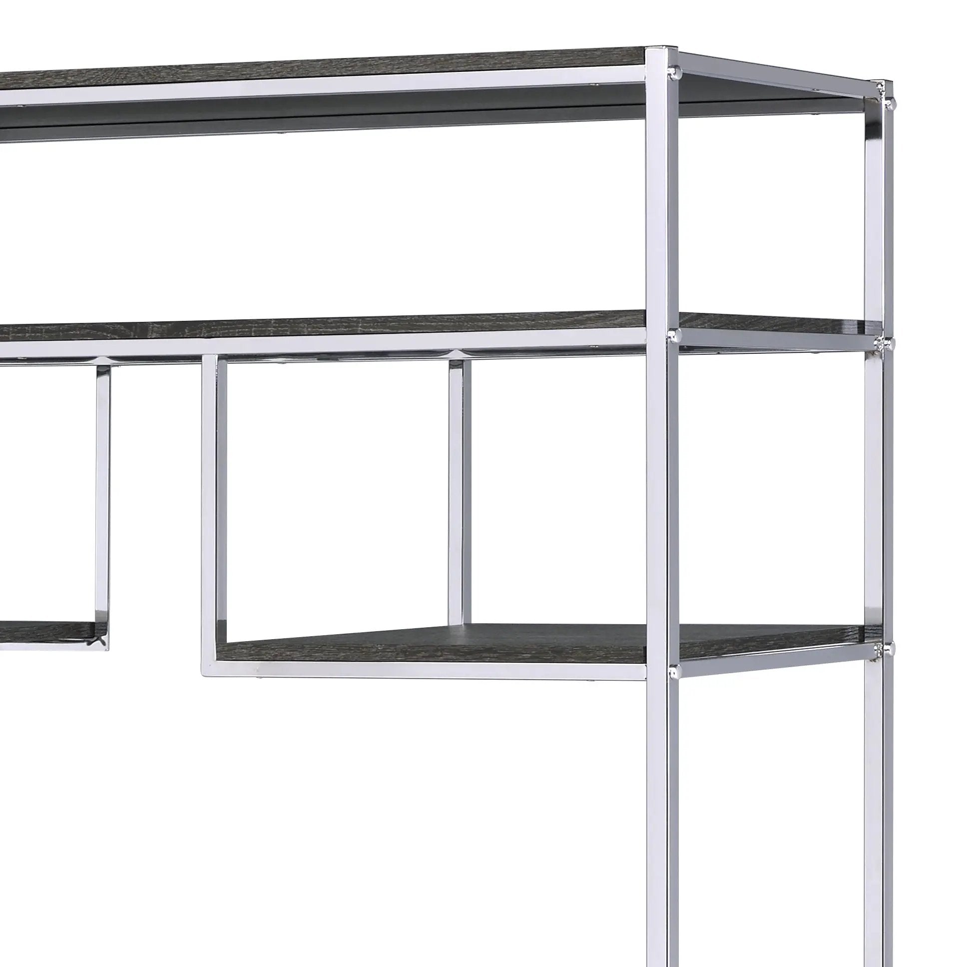 Vonara - Bookshelf - Chrome / Gray / Oak by Unique Piece Furniture