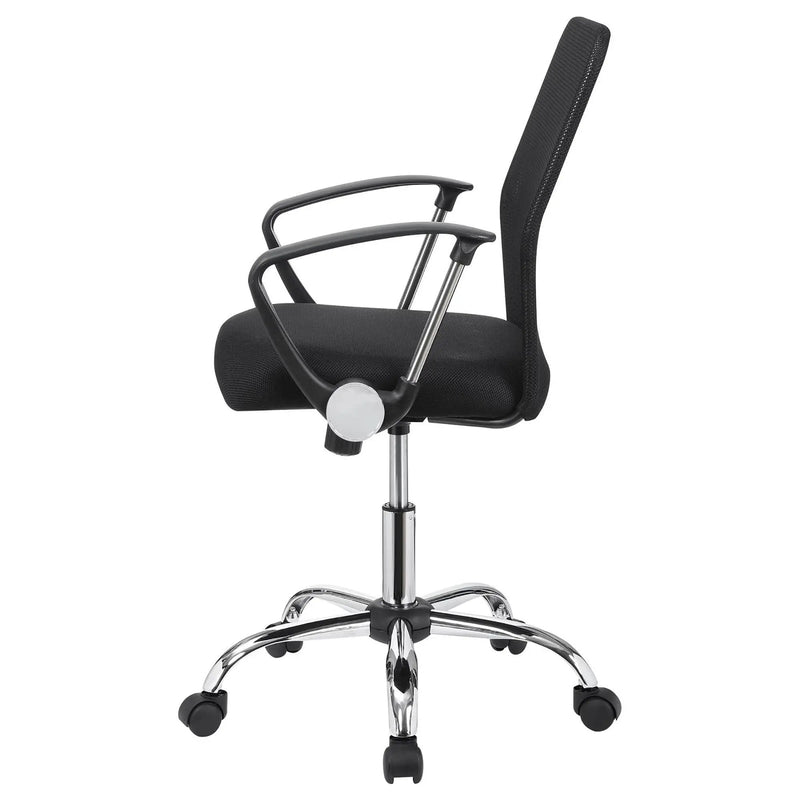 Swivel Office Chair With Base Adjustable Height - Black