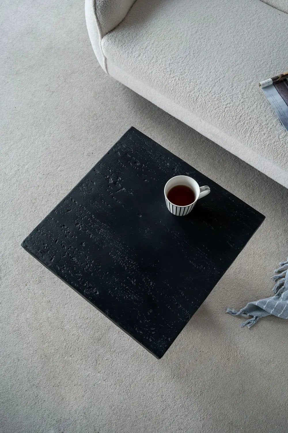 Square Side Table With Pedestal Base by Unique Piece Furniture