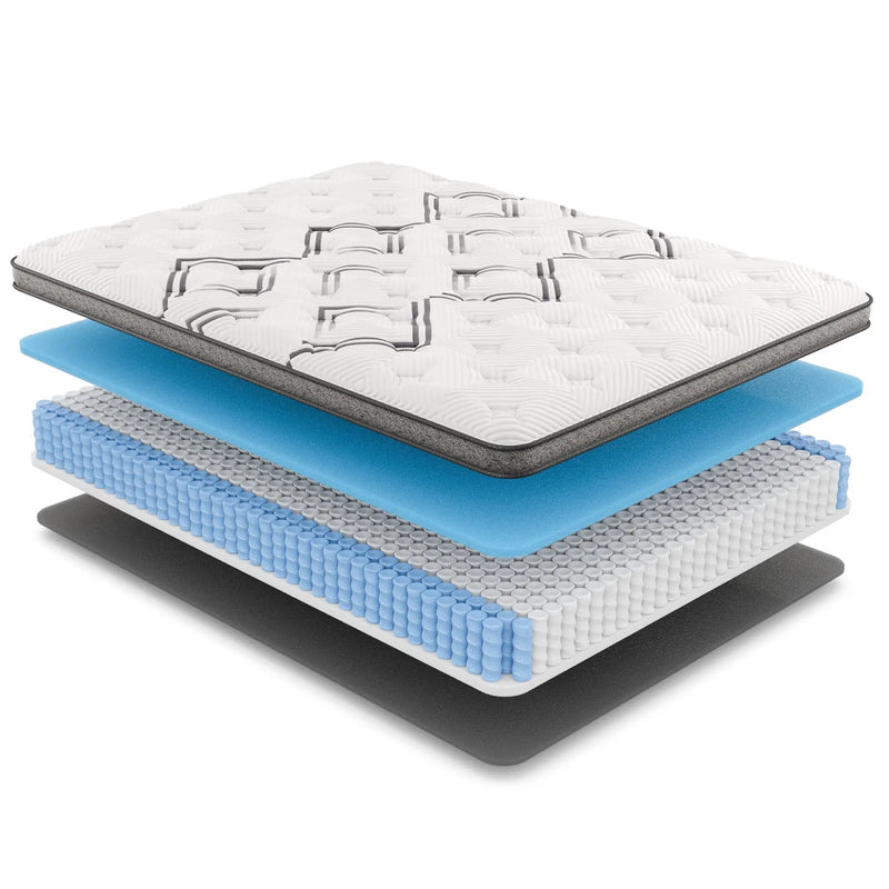 Diamond Soto Cooling Copper Hybrid Mattress Twin Size 12.5" Medium Feel by HouseOfZazla