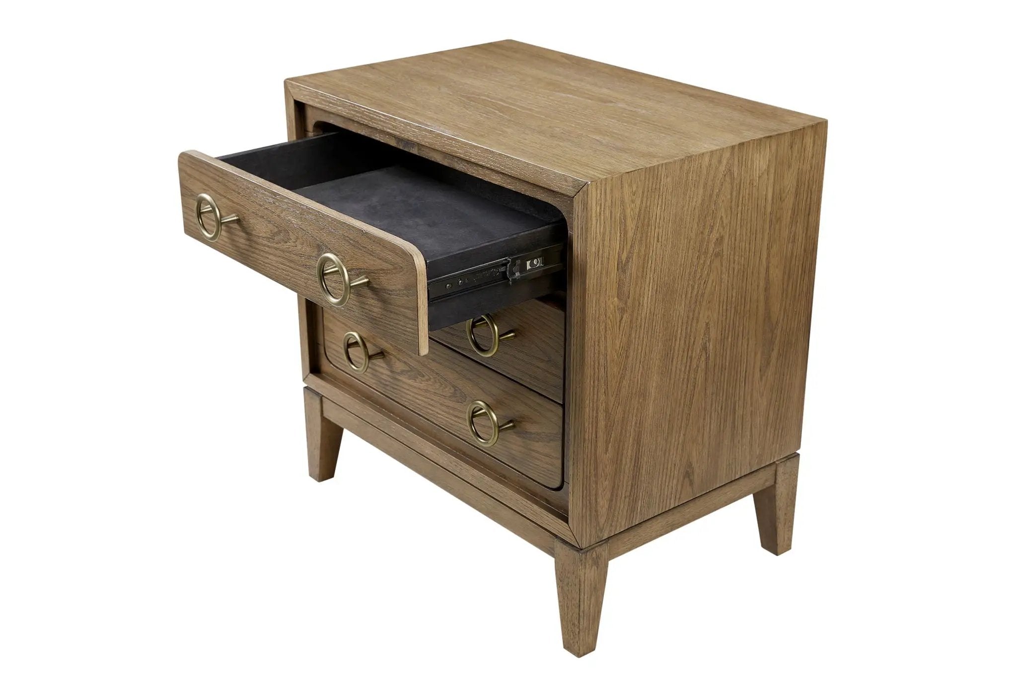 3 Drawer Nightstand With USB - Latte by HouseOfZazla