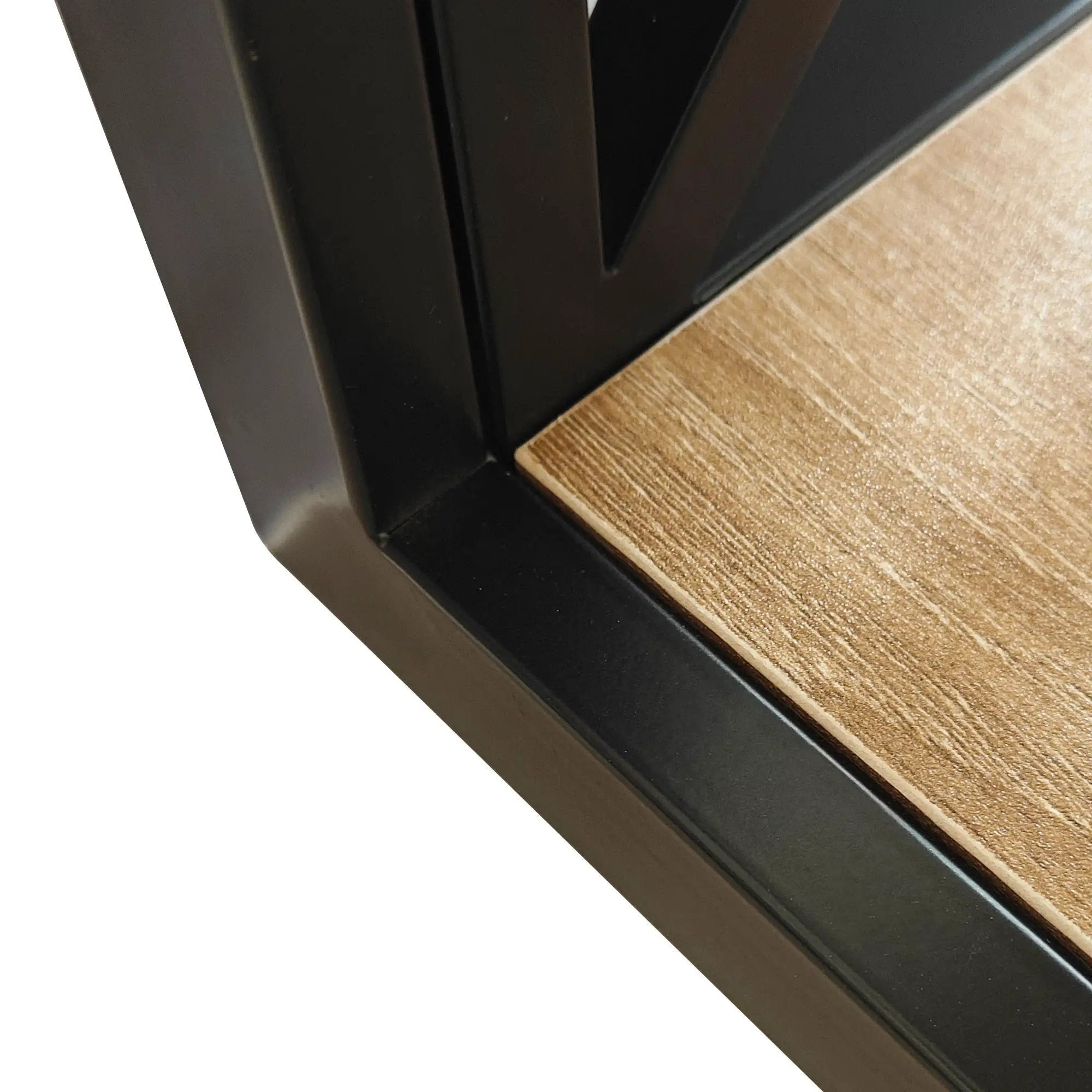 1 Piece Modern End Table with Drawer - Natural Wood & Tempered Glass by HouseOfZazla