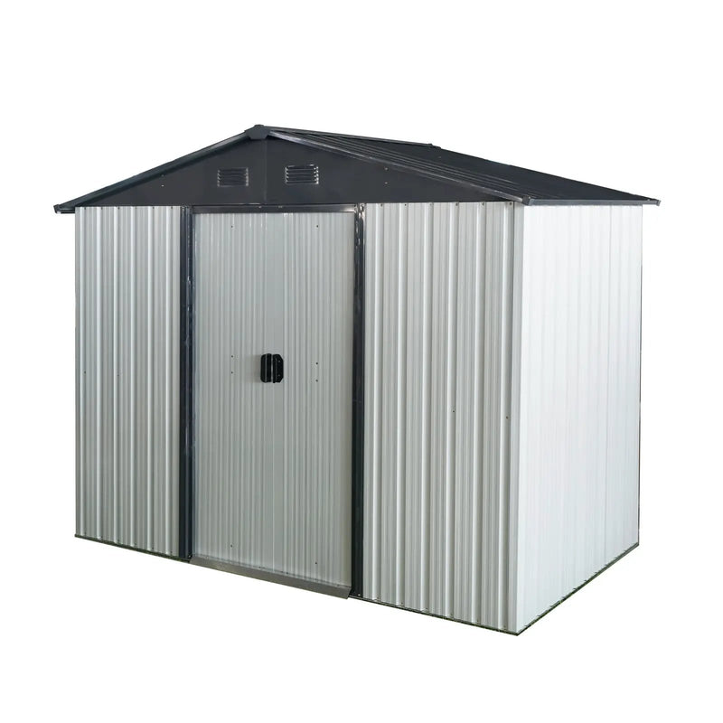 8ft x 4ft Outdoor Metal Storage Shed by HouseOfZazla