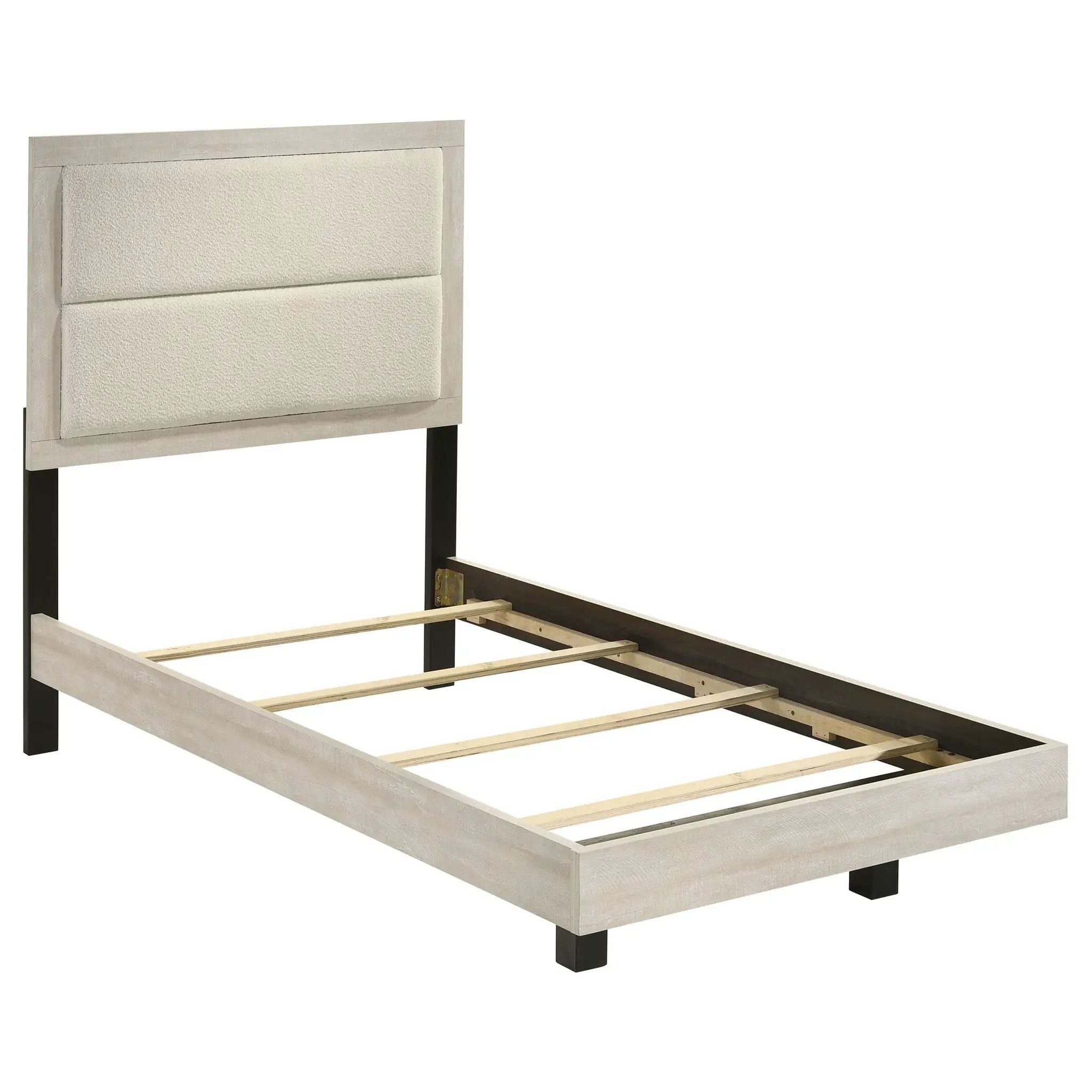 Trenton 54-inch Wood Twin Panel Bed Rustic Cream by Unique Piece Furniture
