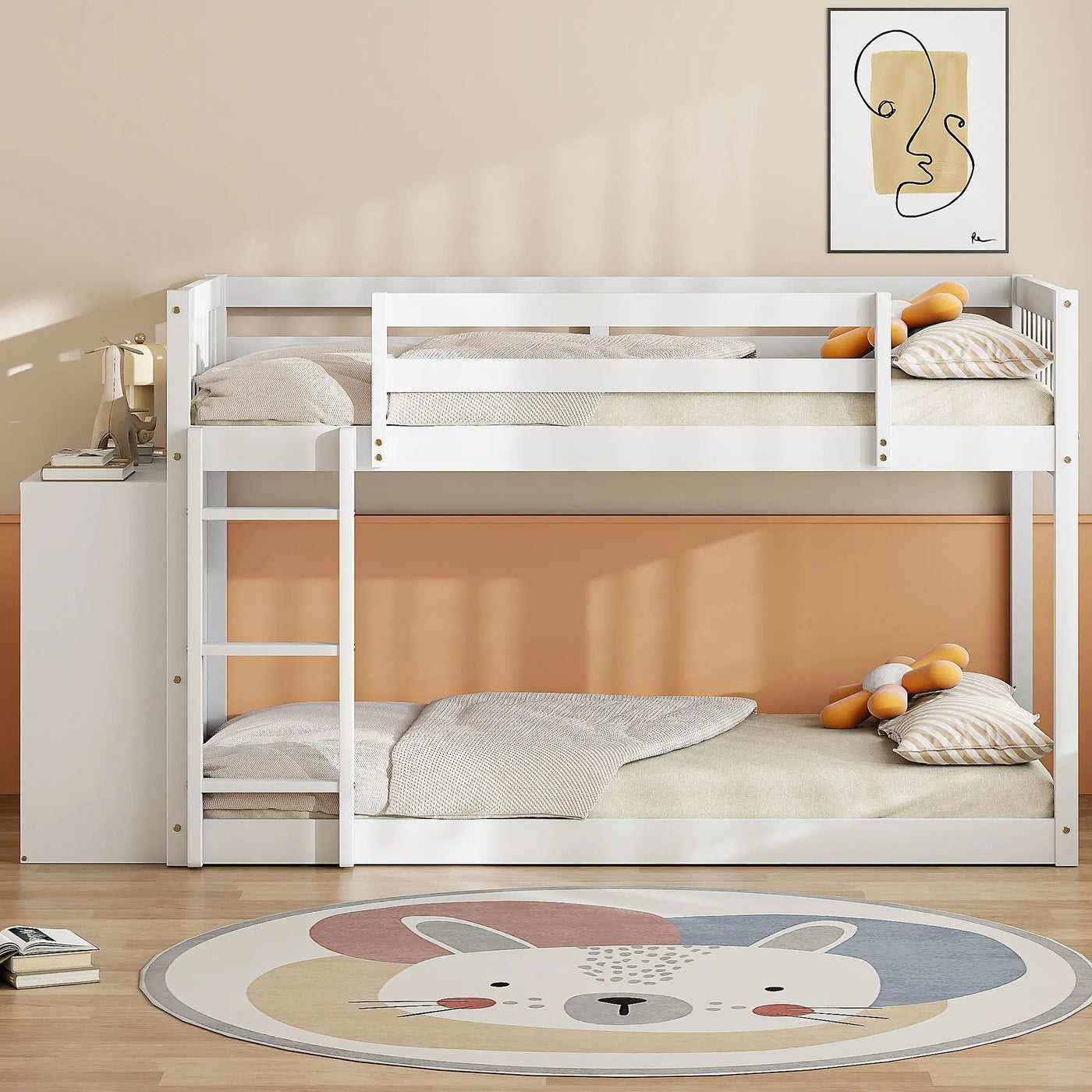Bunk Bed With 4 Drawers and 3 Shelves by HouseOfZazla