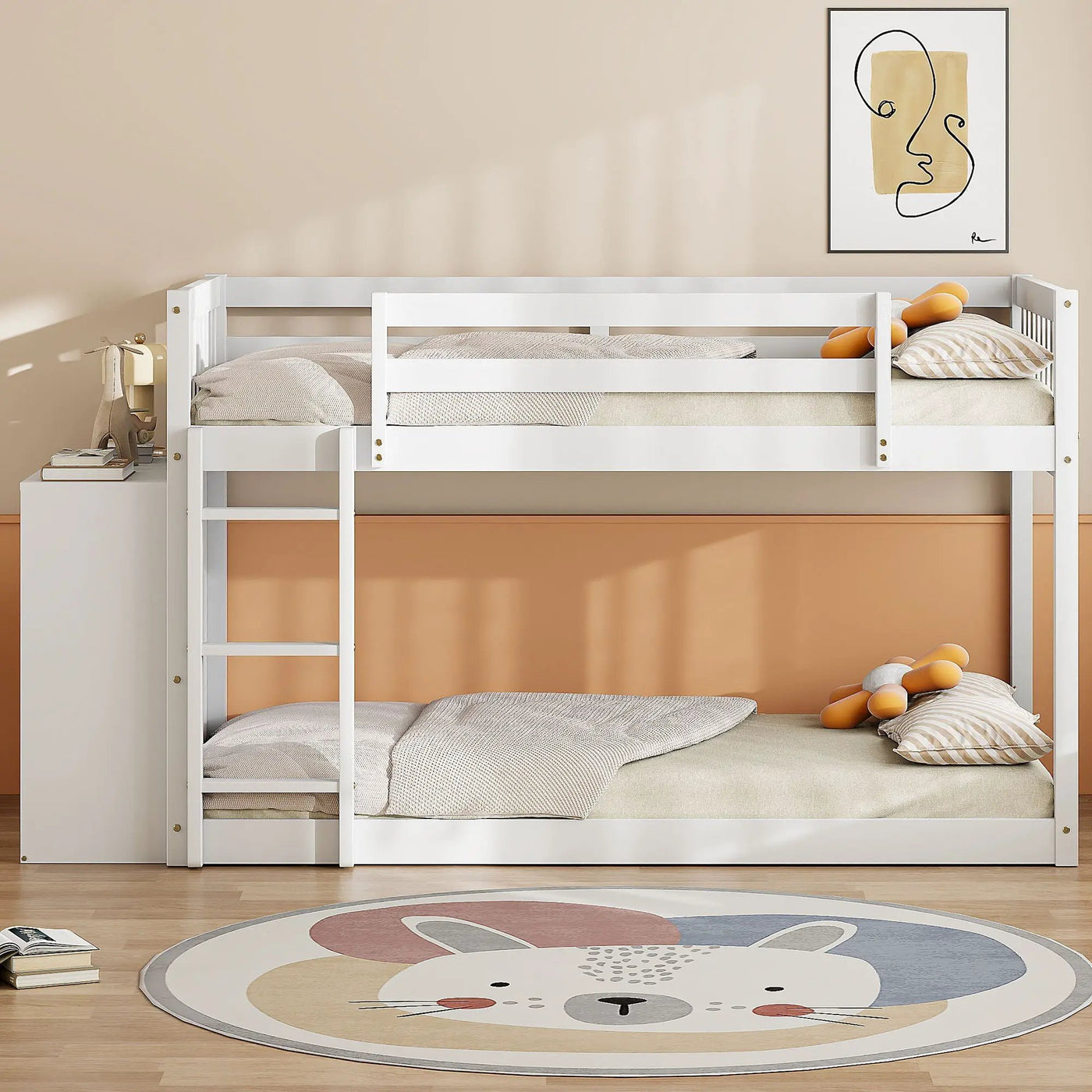 Bunk Bed With 4 Drawers And 3 Shelves by Unique Piece Furniture