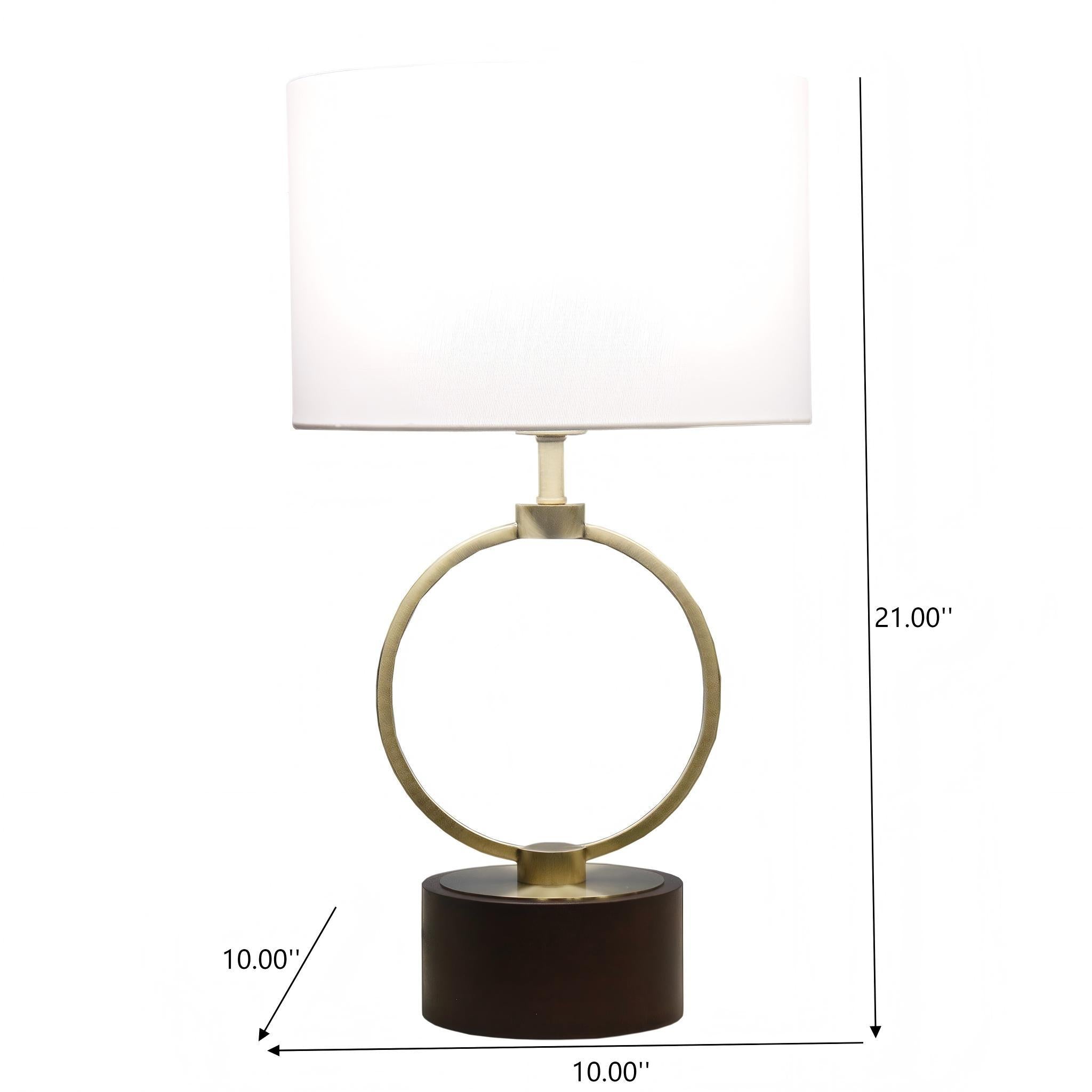 Nordic Home Creative Bedroom Table Lamp with Grid Metal Circular Design by HouseOfZazla