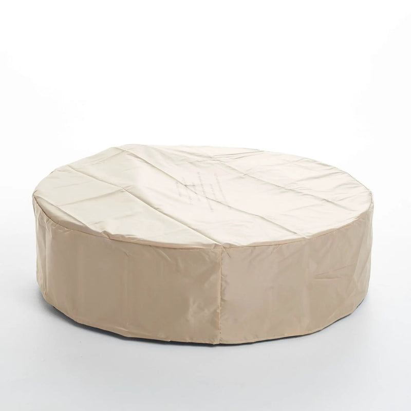 Modern Lightweight Concrete Outdoor Circular Fire Pit 50,000 BTU by HouseOfZazla