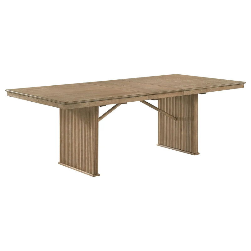 Adina 9-piece Extension Dining Set Distressed Light Brown by Unique Piece Furniture
