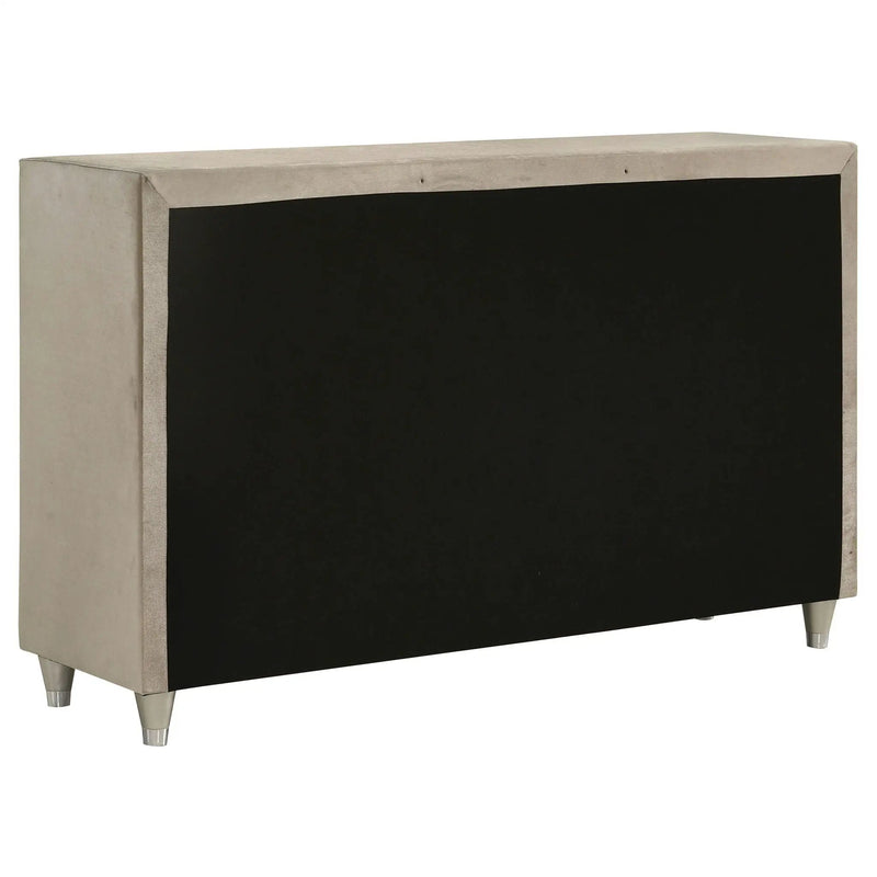 Antonella 7-drawer Upholstered Dresser Ivory and Camel by Unique Piece Furniture