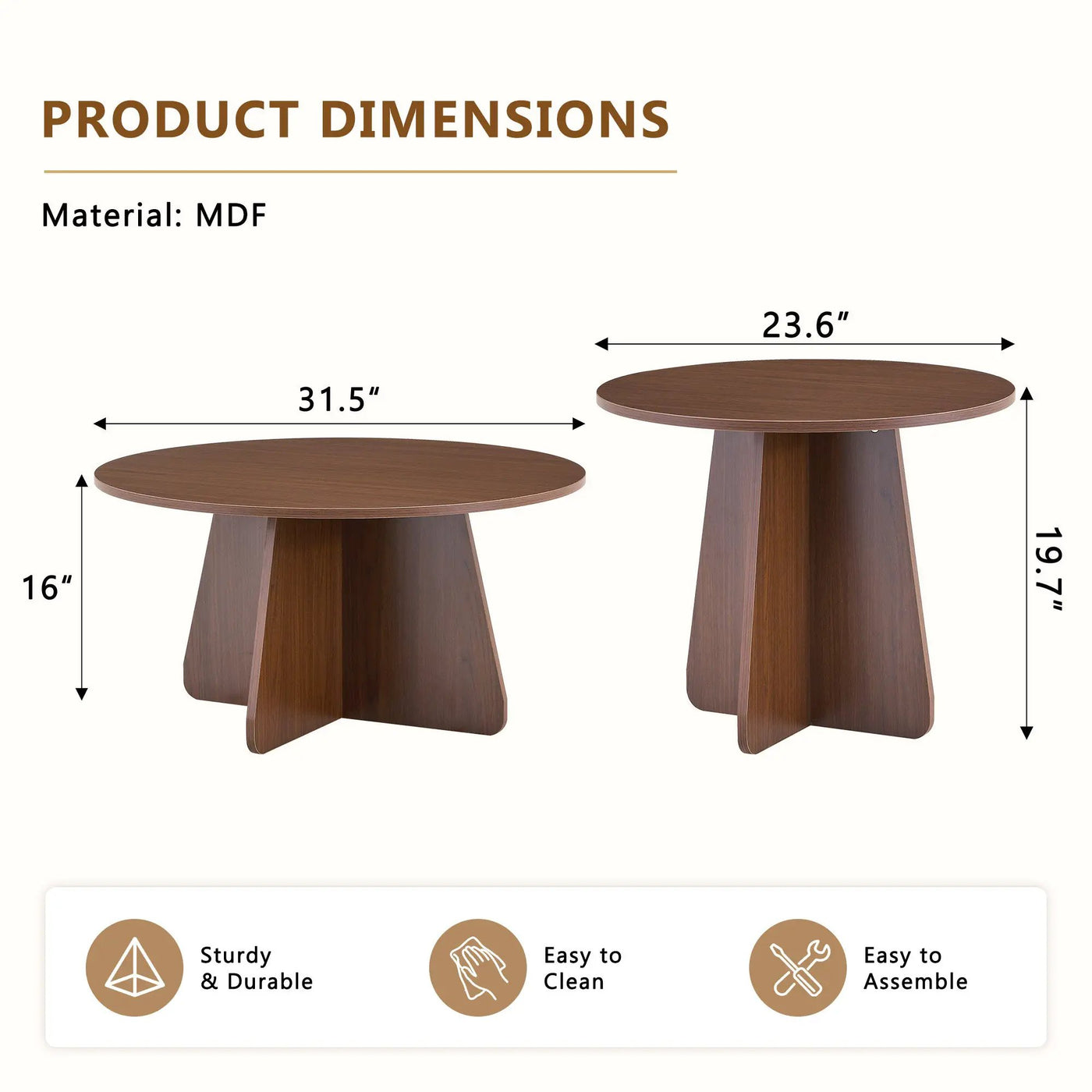 Retro-Style Nesting Coffee Table Set by HouseOfZazla