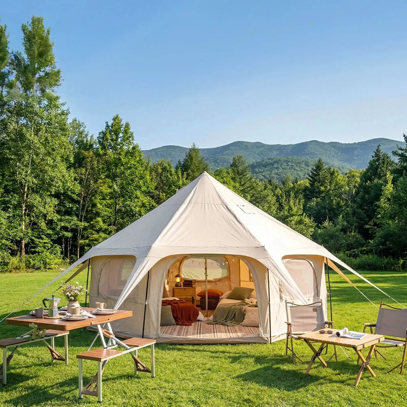 600D Oxford Bell Tent 14.8ft*9.2ft with Stove Jack by HouseOfZazla
