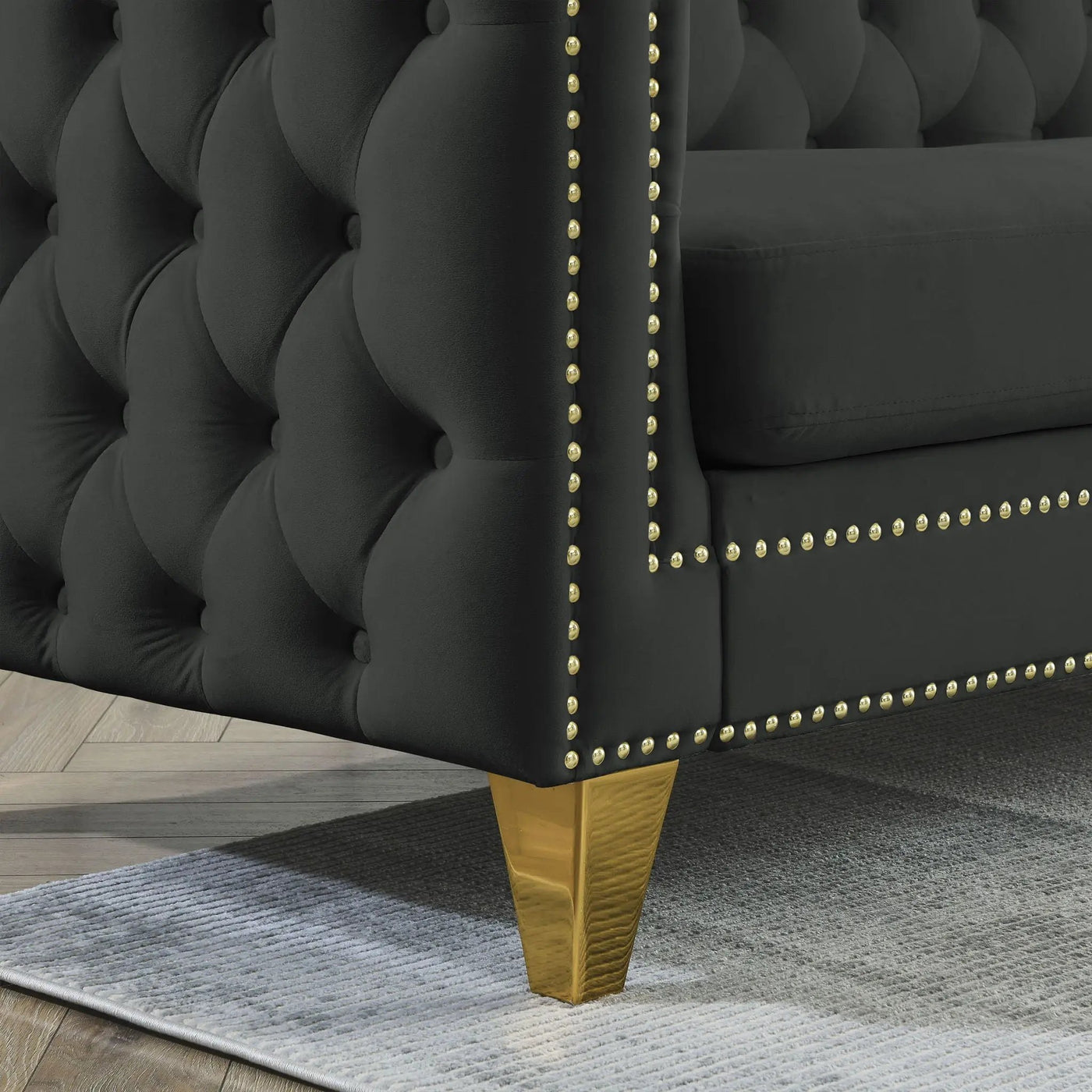 Modern Sofa With Button Tufting, Upholstered Couch For Living Room by HouseOfZazla