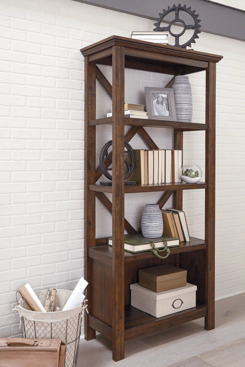 Baldridge - Large Bookcase - Rustic Brown by Unique Piece Furniture