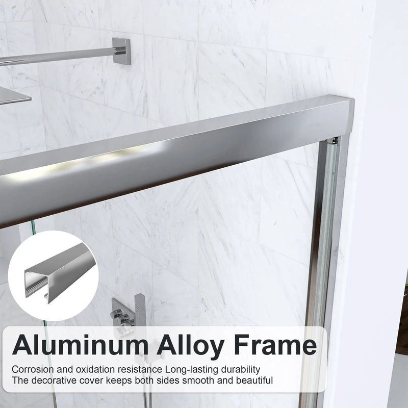 Semi-Frameless Double Sliding Shower Door by HouseOfZazla