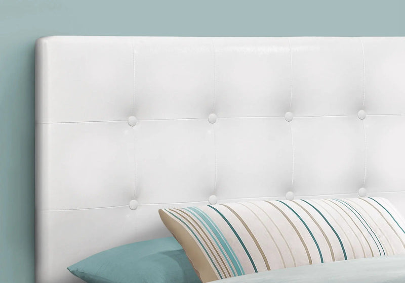 Twin Size Upholstered Bed Headboard - White, Transitional Style by HouseOfZazla
