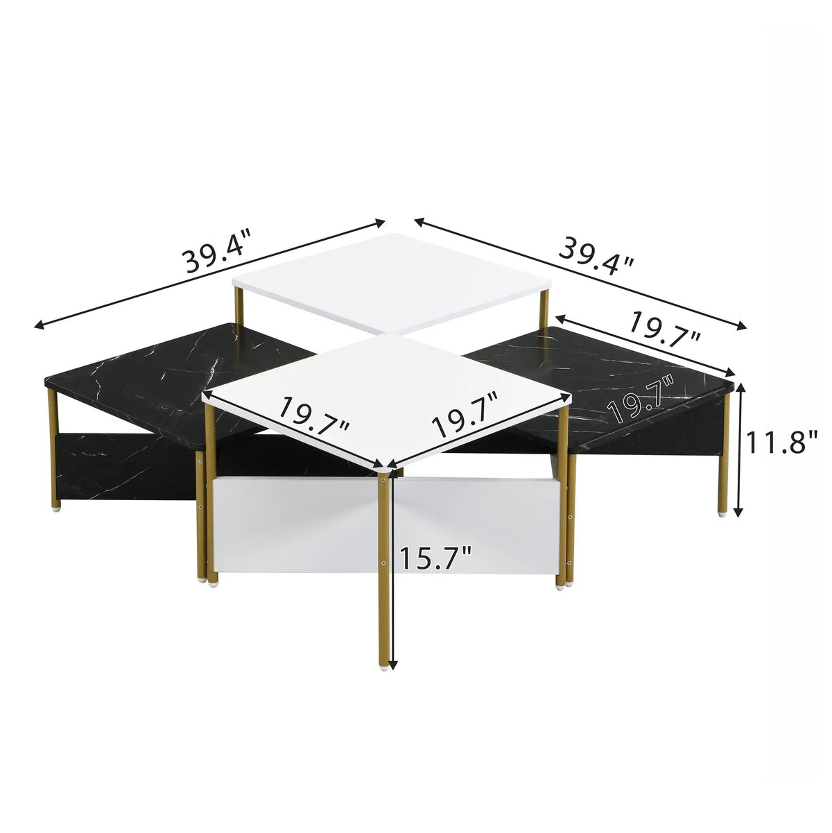 Modern Nesting Coffee Tables Set of 4 by HouseOfZazla