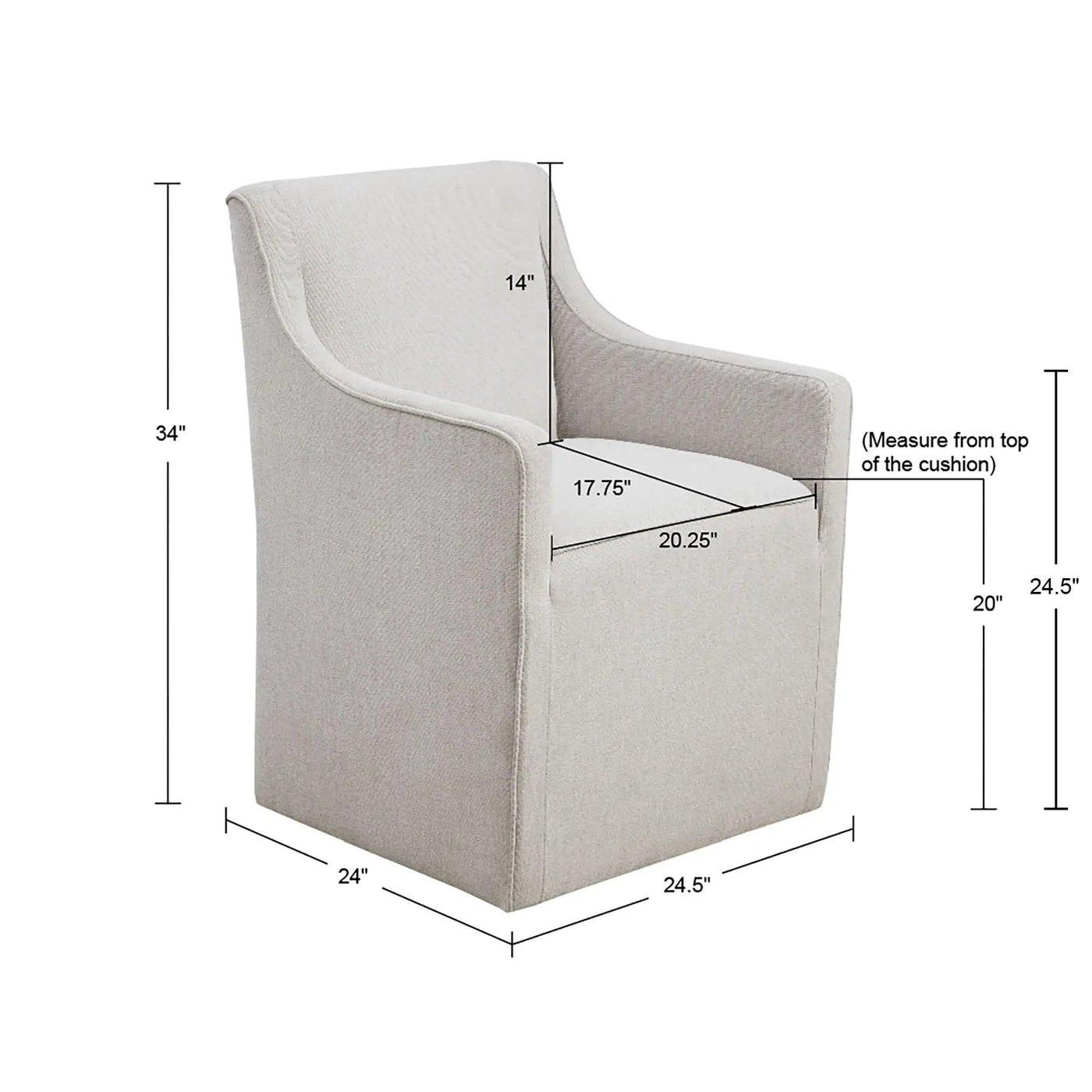 Traditional Skirted Dining Arm Chair by HouseOfZazla