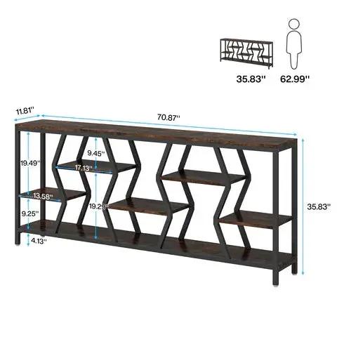 Durable Sofa Console Table with Generous Storage by HouseOfZazla